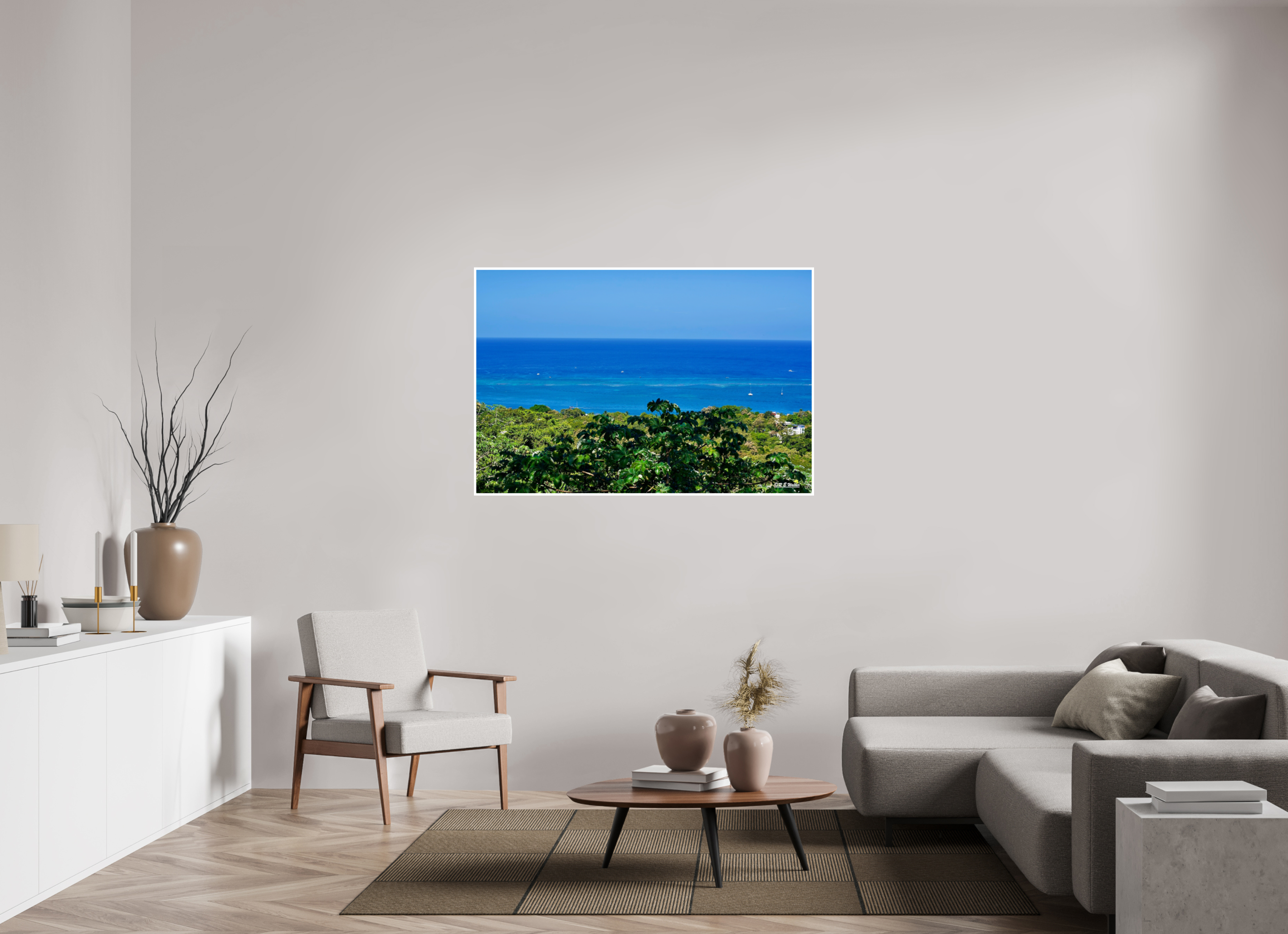 54 x 36″, Print with 0.4in white border Roatan Shore