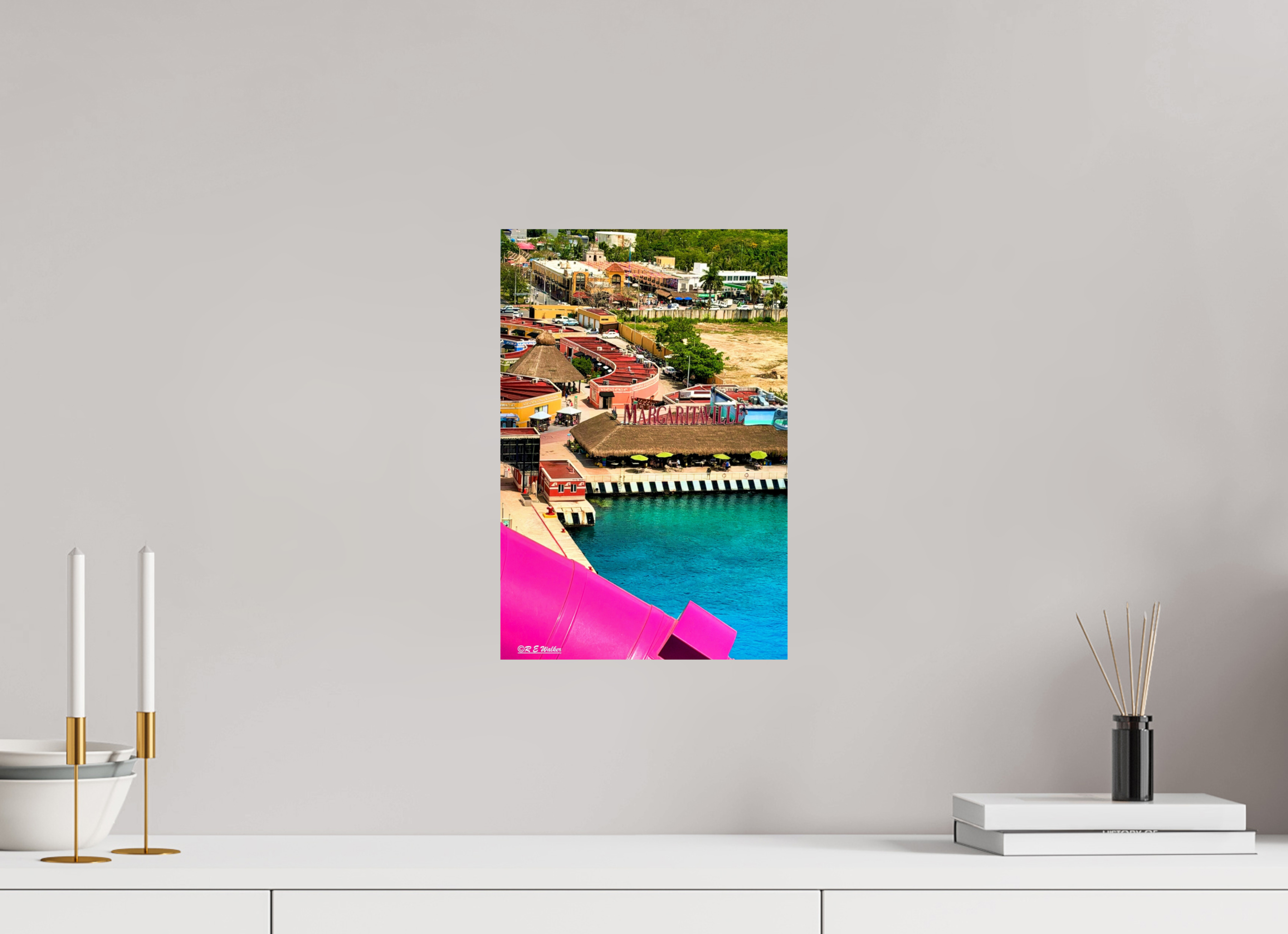 10 x 15″, Glossy Print without border Docked in Cozumel