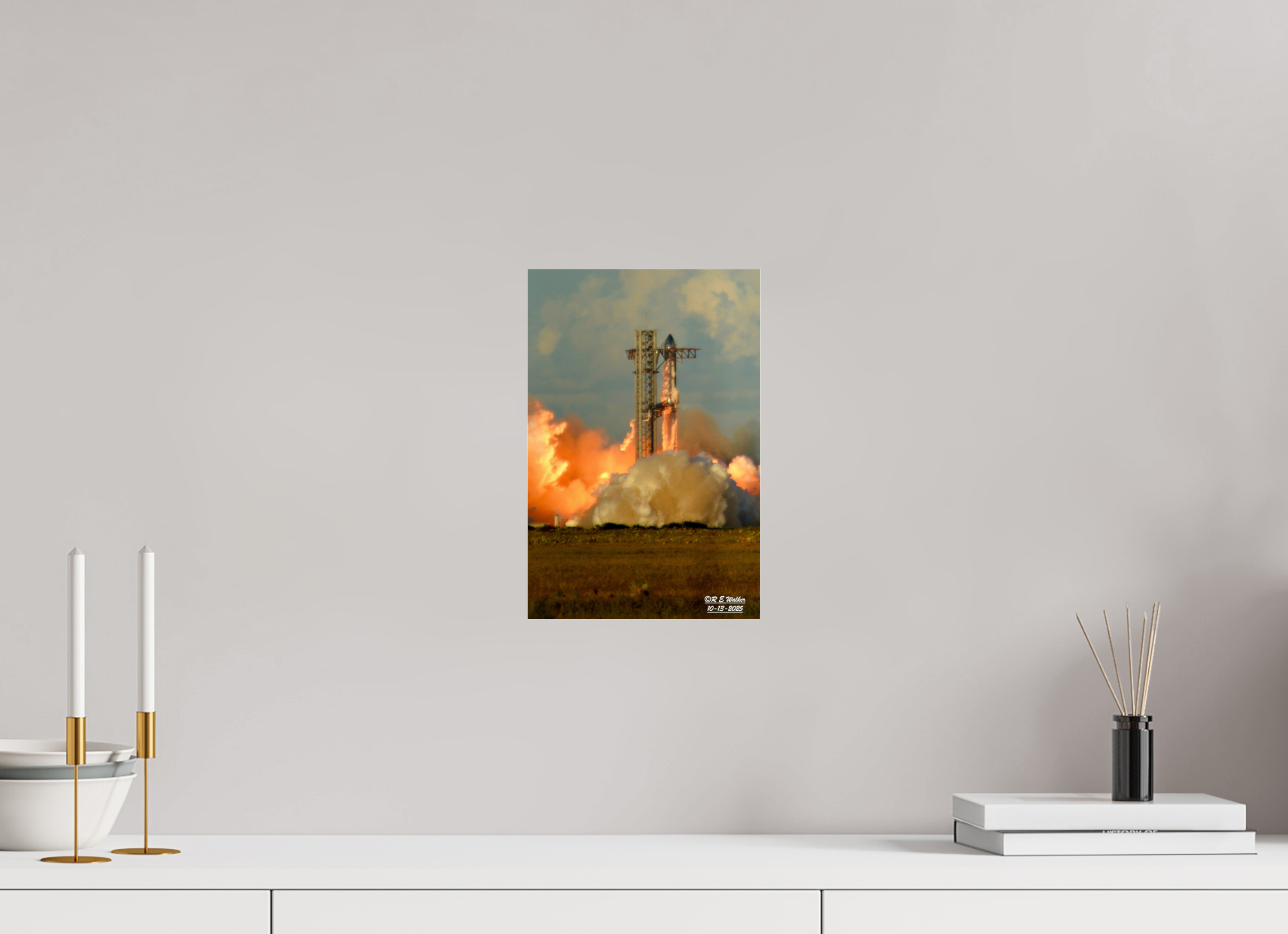 8 x 12″, acrylic-noframe-glossy SpaceX Starship
