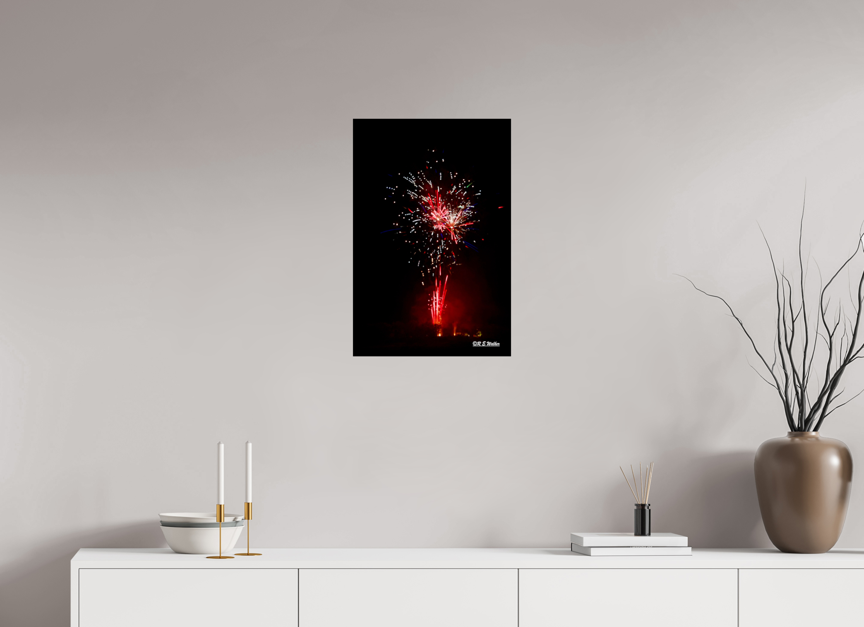 16 x 24″, Glossy Print without border Light Bulb Fireworks