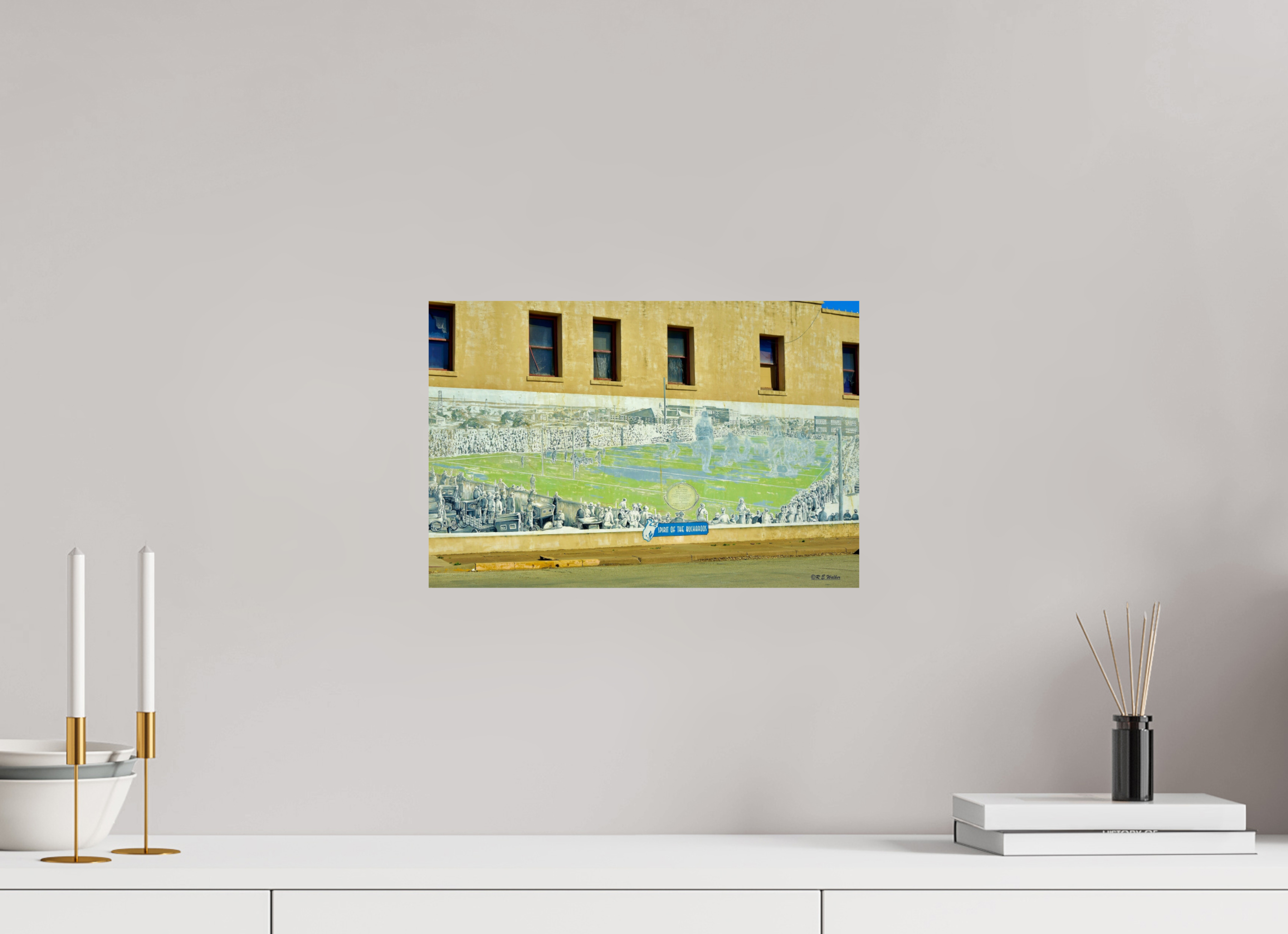 15 x 10″, Glossy Print without border Football Mural Breckenridge, TX