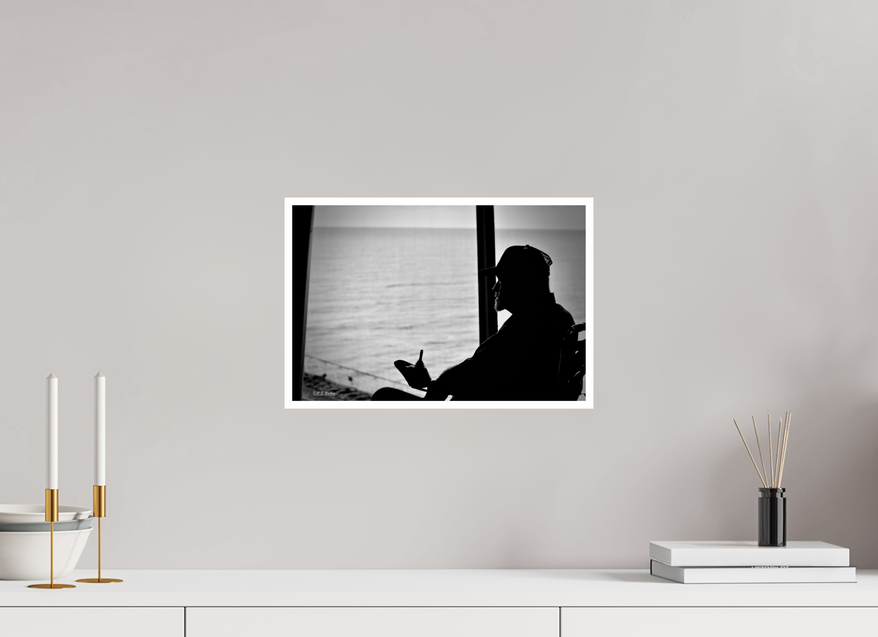 15 x 10″, Print with 0.4in white border Watching the Sea