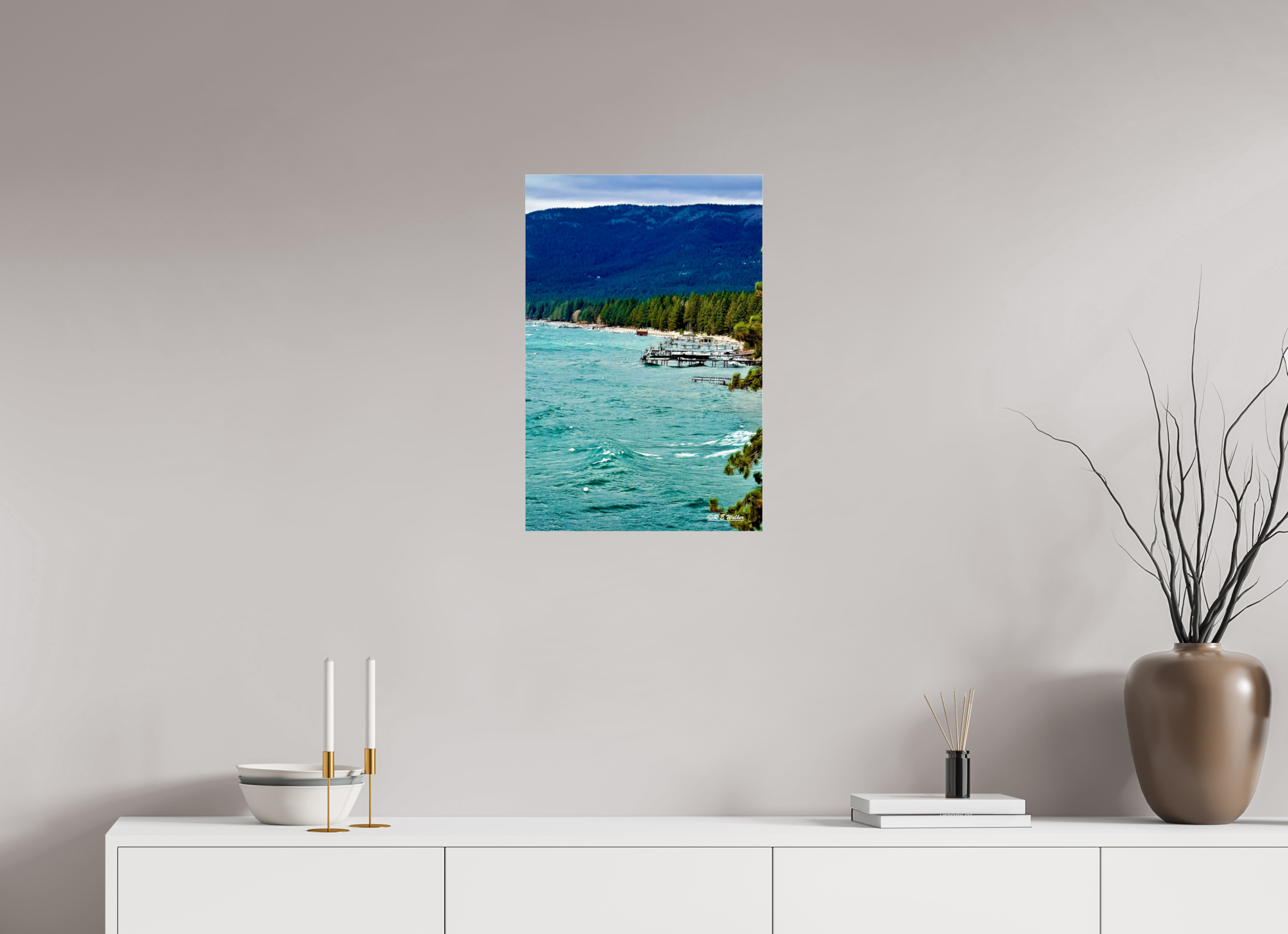 16 x 24″, acrylic-noframe-glossy Docks at Incline Village