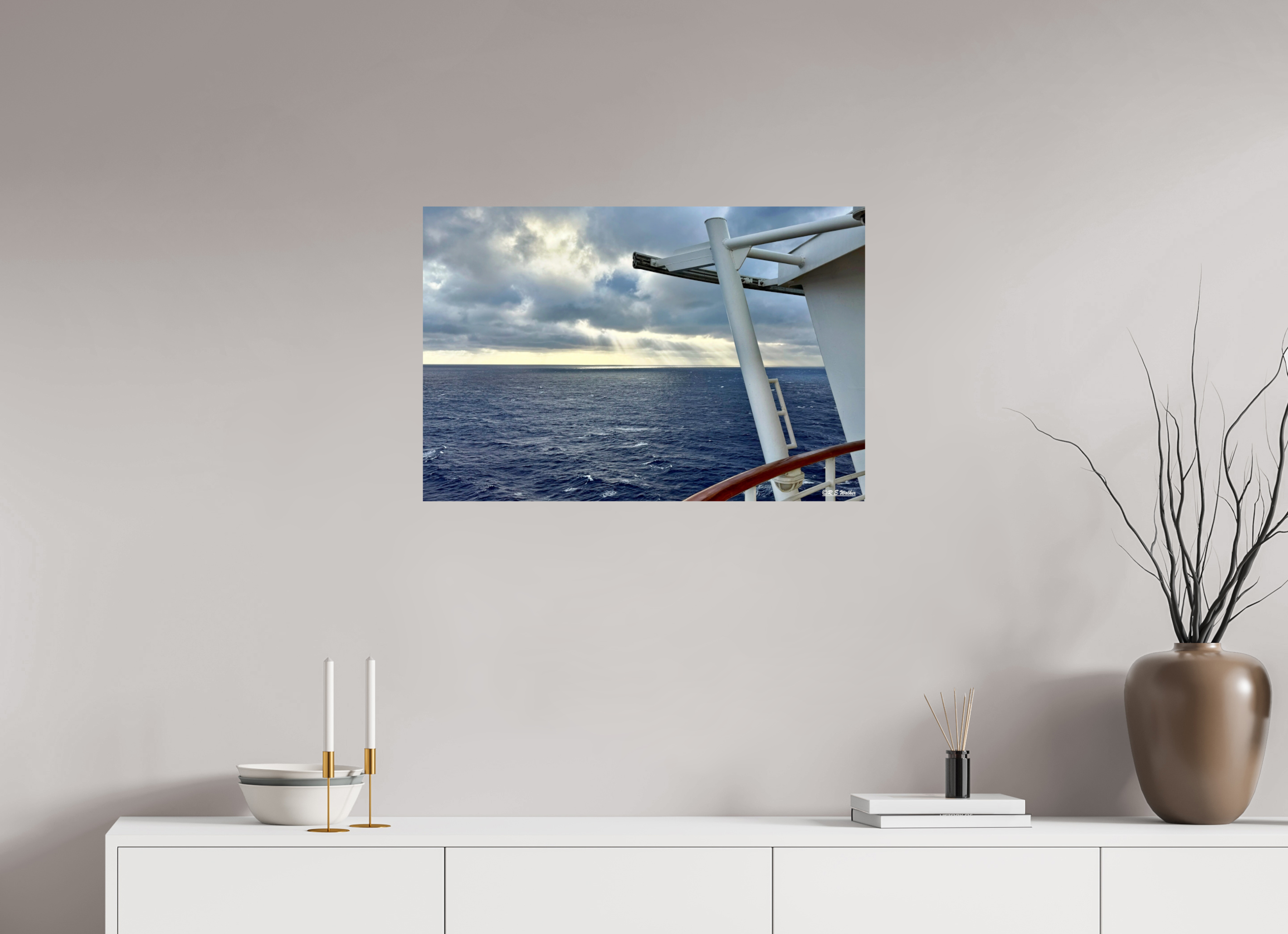 30 x 20″, Glossy Print without border Sunlight coming through Clouds