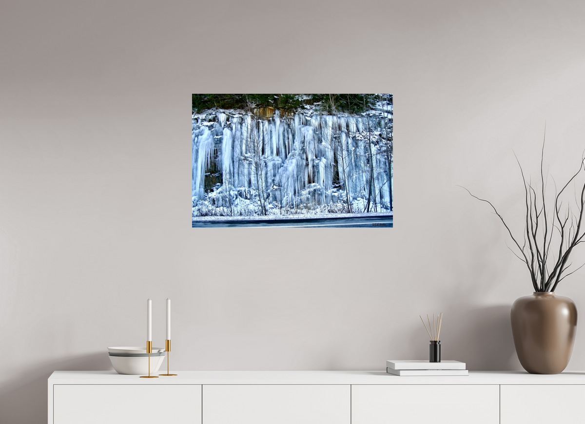 30 x 20″, Glossy Print without border Ice Wall Vermont