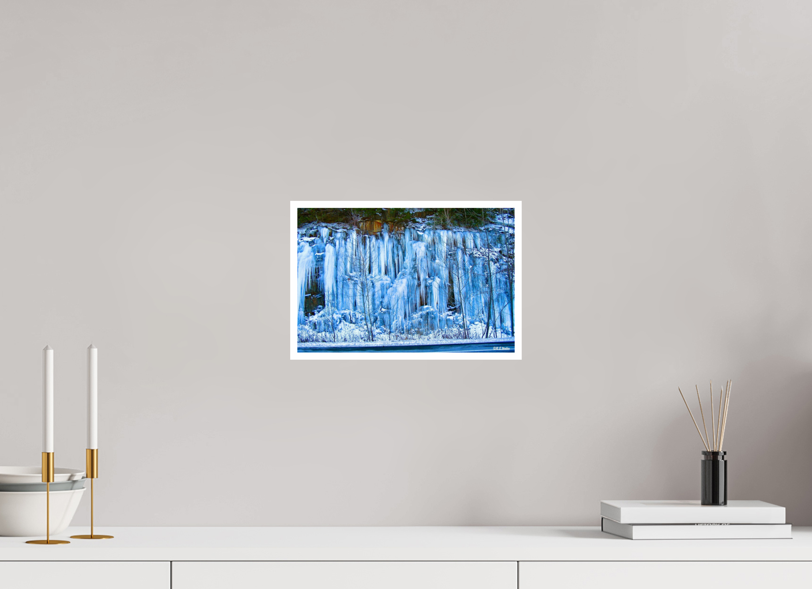 12 x 8″, Print with 0.4in white border Ice Wall