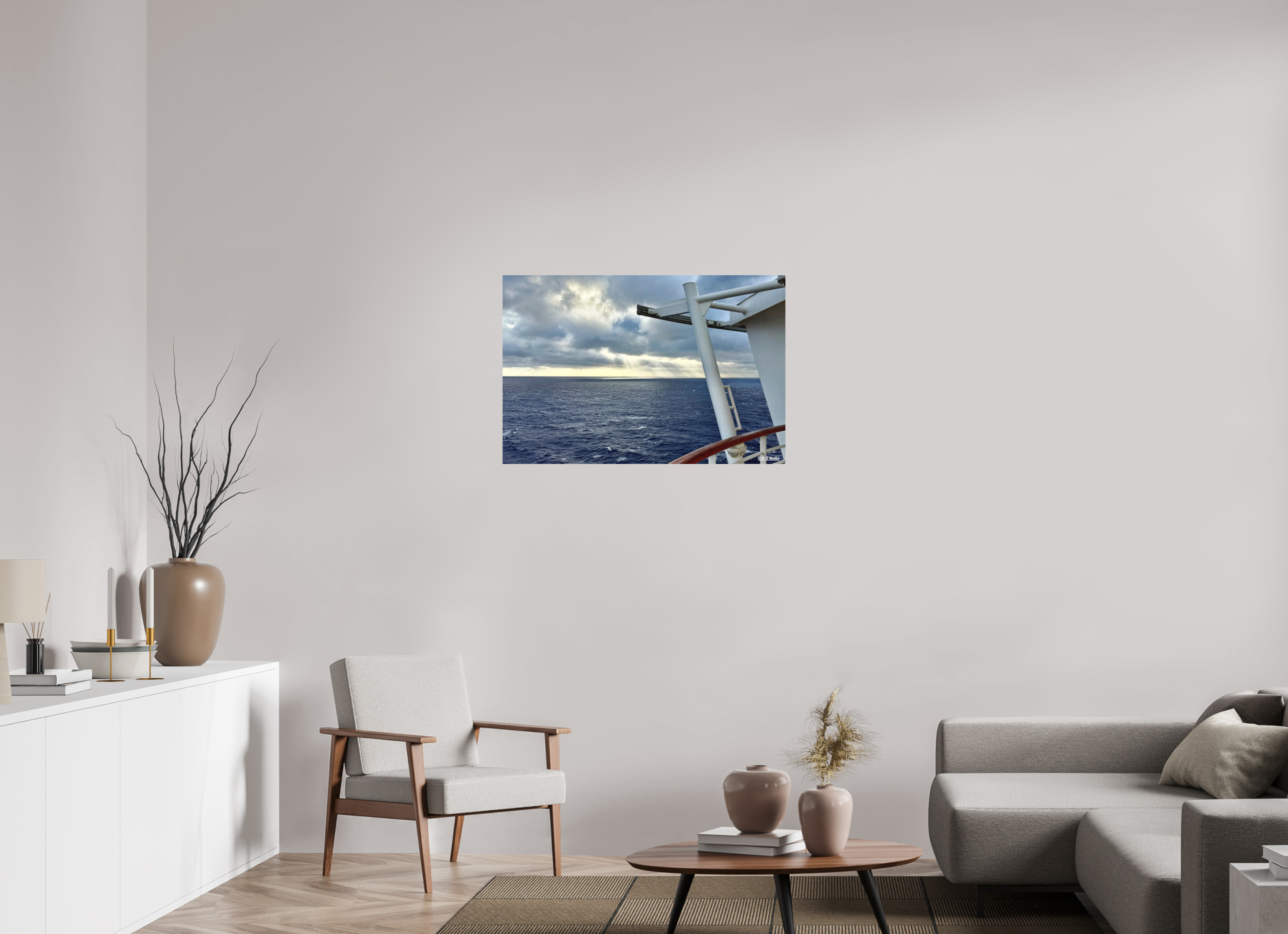 36 x 24″, Aluminum Sunlight coming through Clouds