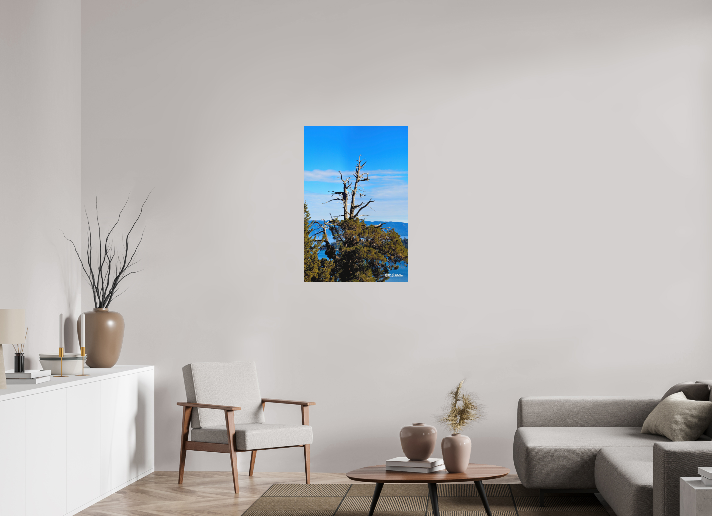 24 x 36″, Aluminum Tree at Lake Tahoe
