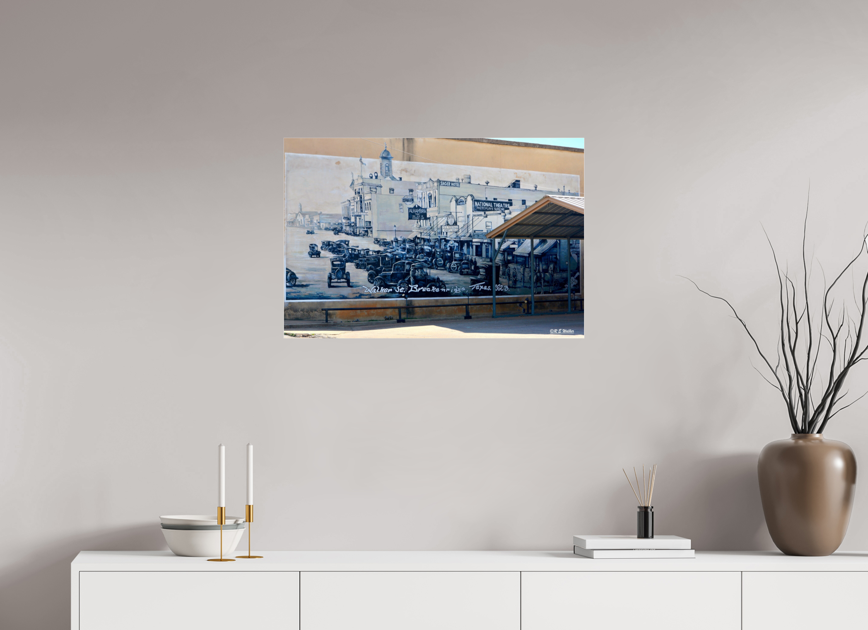 30 x 20″, acrylic-noframe-glossy Old Breckenridge Town Mural