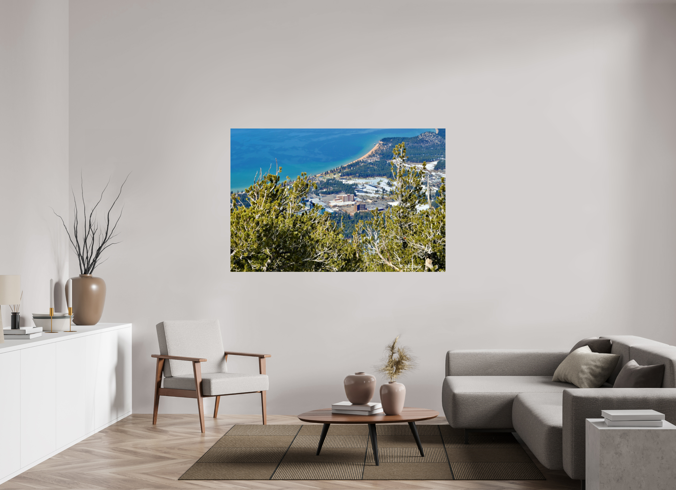66 x 44″, Glossy Print without border View from Heavenly Mountain to city below