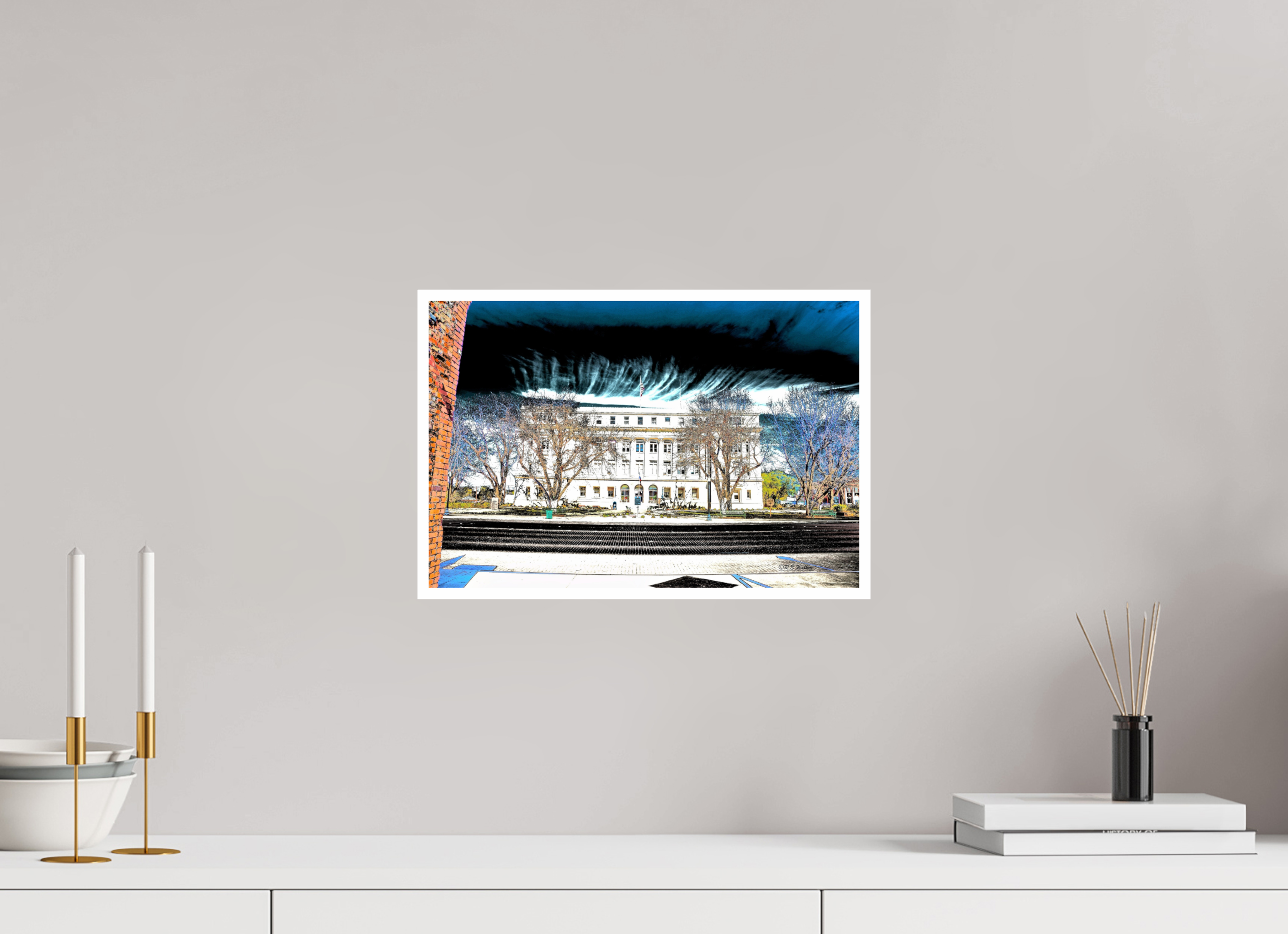 15 x 10″, Print with 0.4in white border Stephens County Courthouse