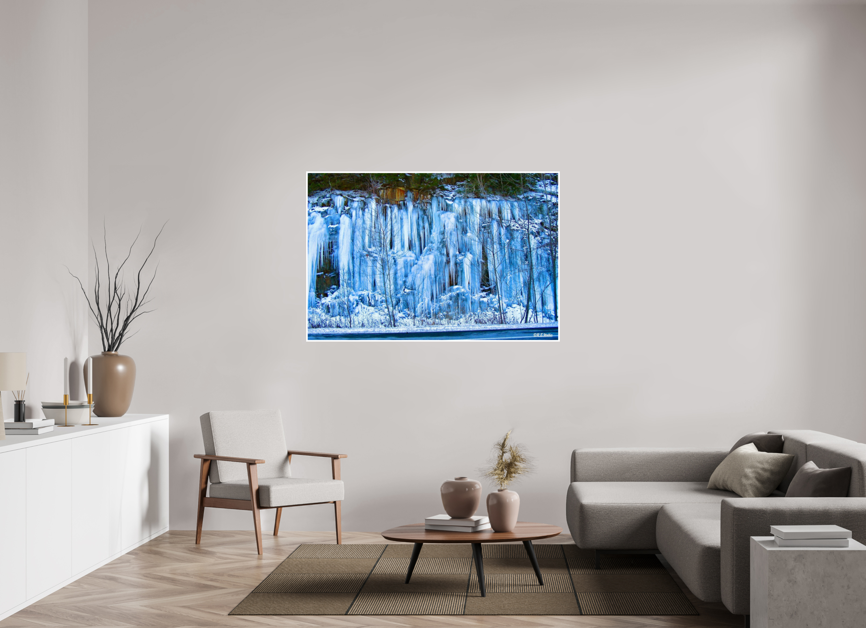 60 x 40″, Print with 0.4in white border Ice Wall