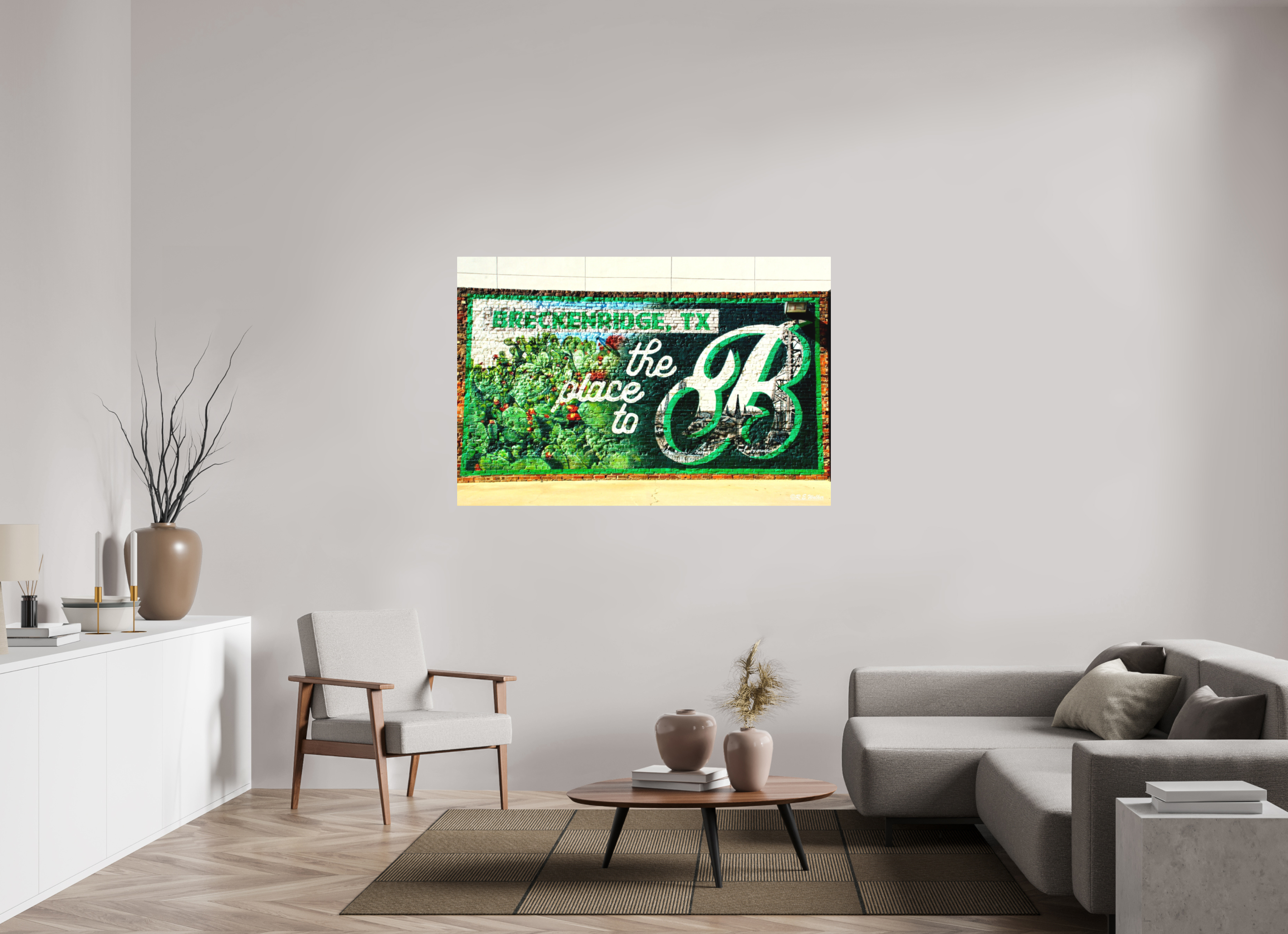 60 x 40″, Aluminum Place to B Mural