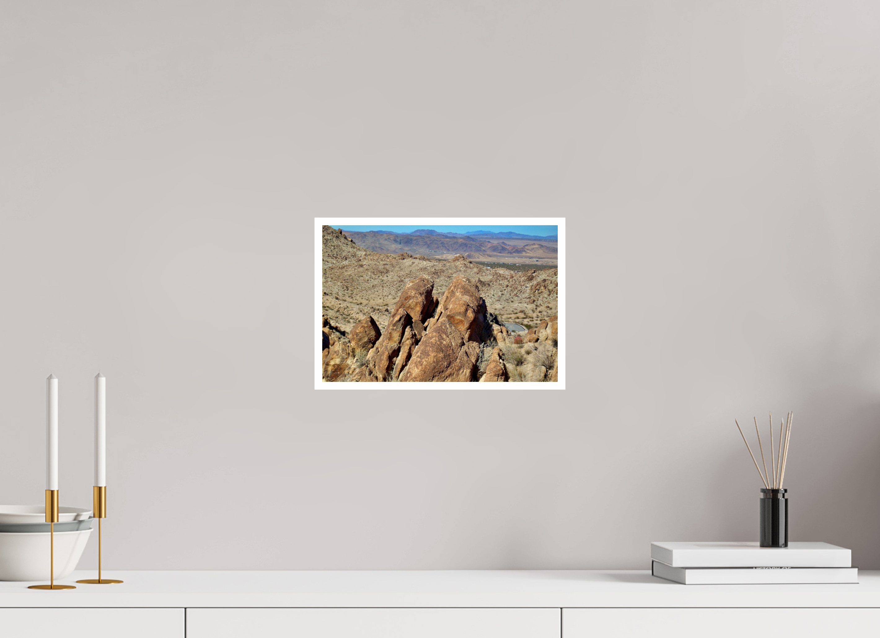 12 x 8″, Print with 0.4in white border Rock Formation Josha National Park