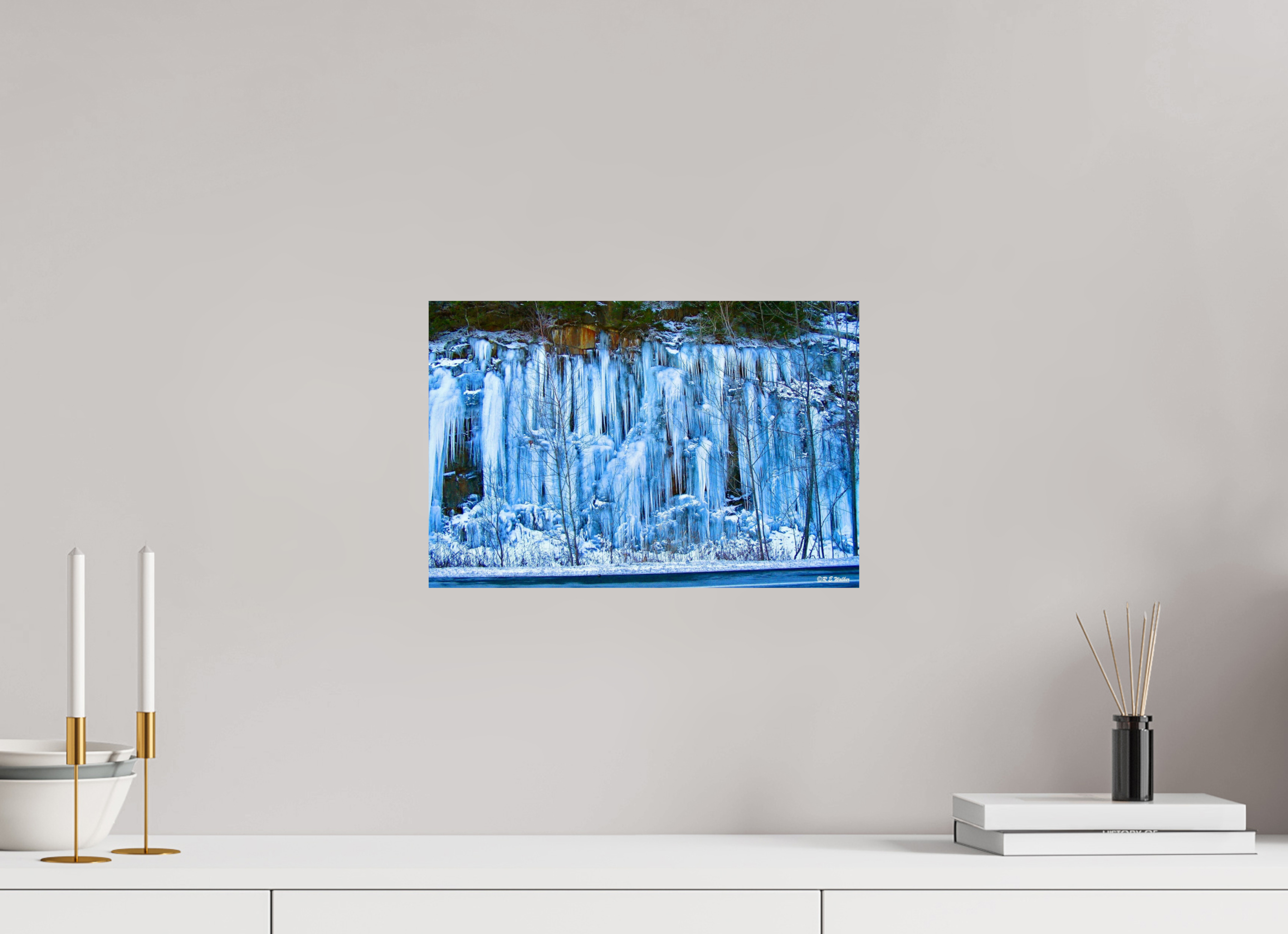 15 x 10″, Glossy Print without border Ice Wall in Vermont