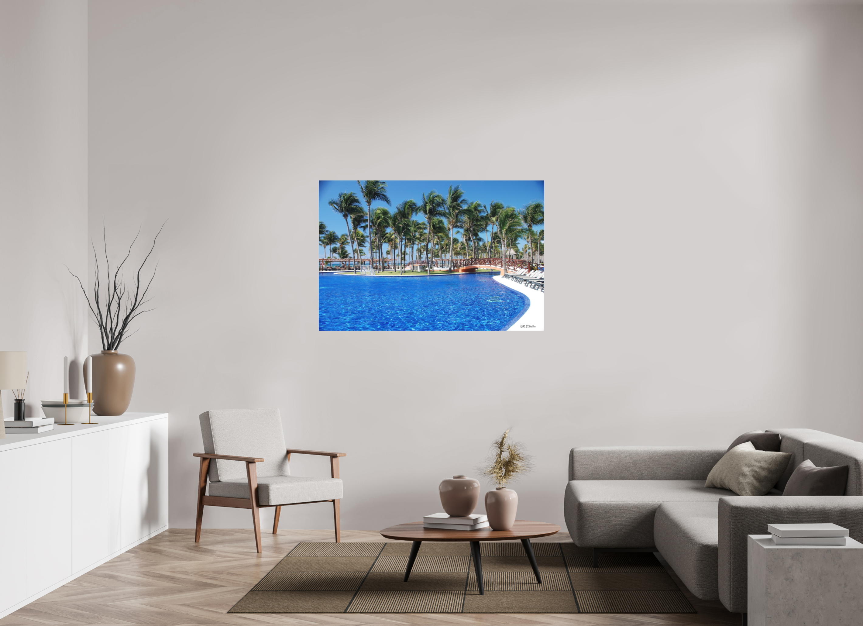 54 x 36″, Aluminum Tropical View at Riviera Maya