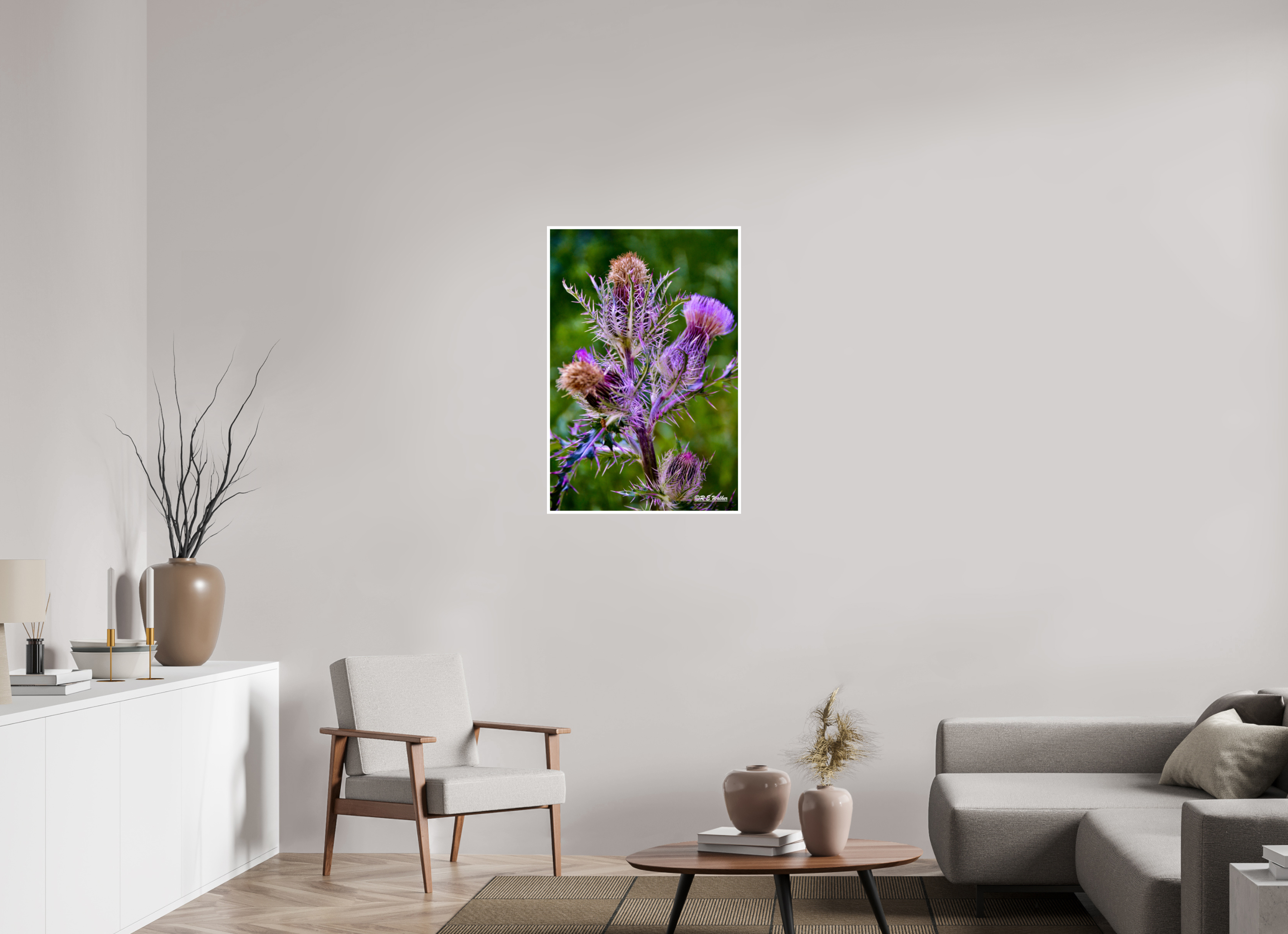 24 x 36″, Print with 0.4in white border Thistle
