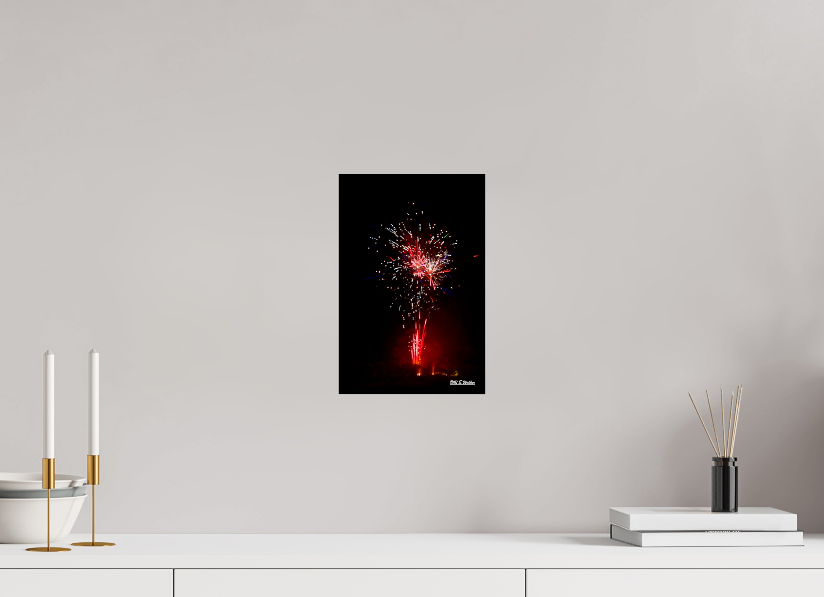 8 x 12″, Glossy Print without border Light Bulb Fireworks