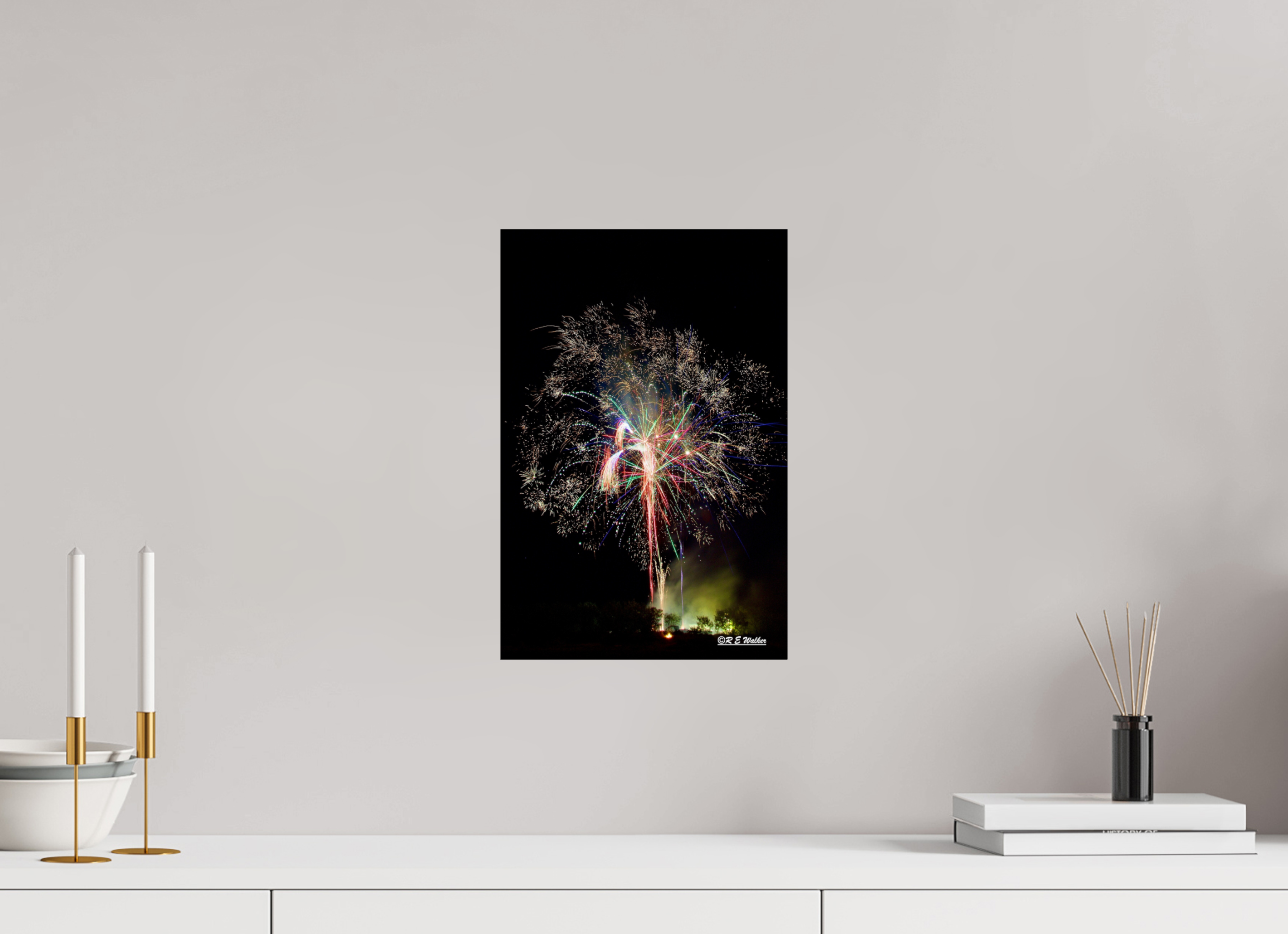 10 x 15″, Glossy Print without border Firework Tree