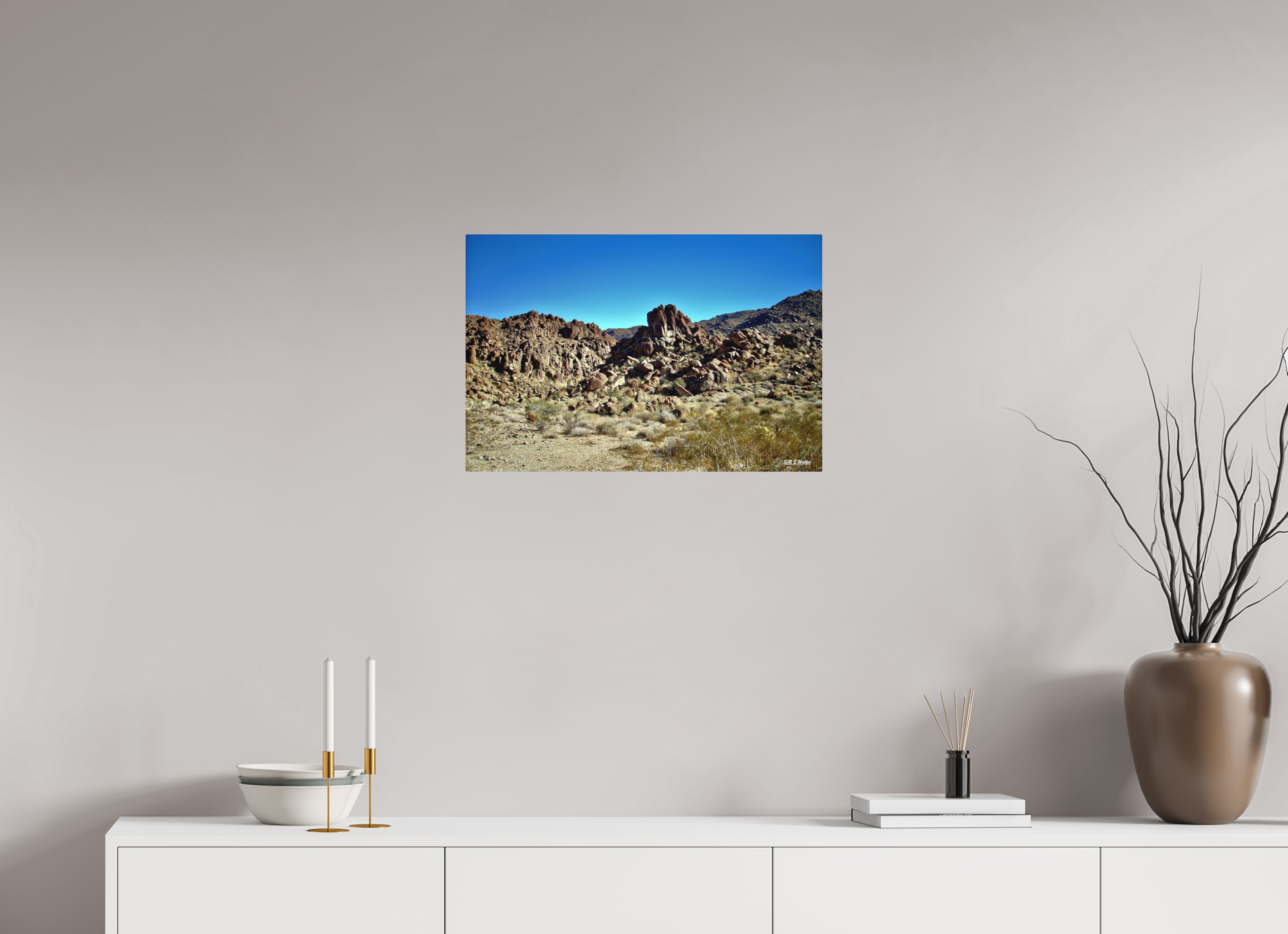 24 x 16″, Aluminum Rock Formations Joshua Tree