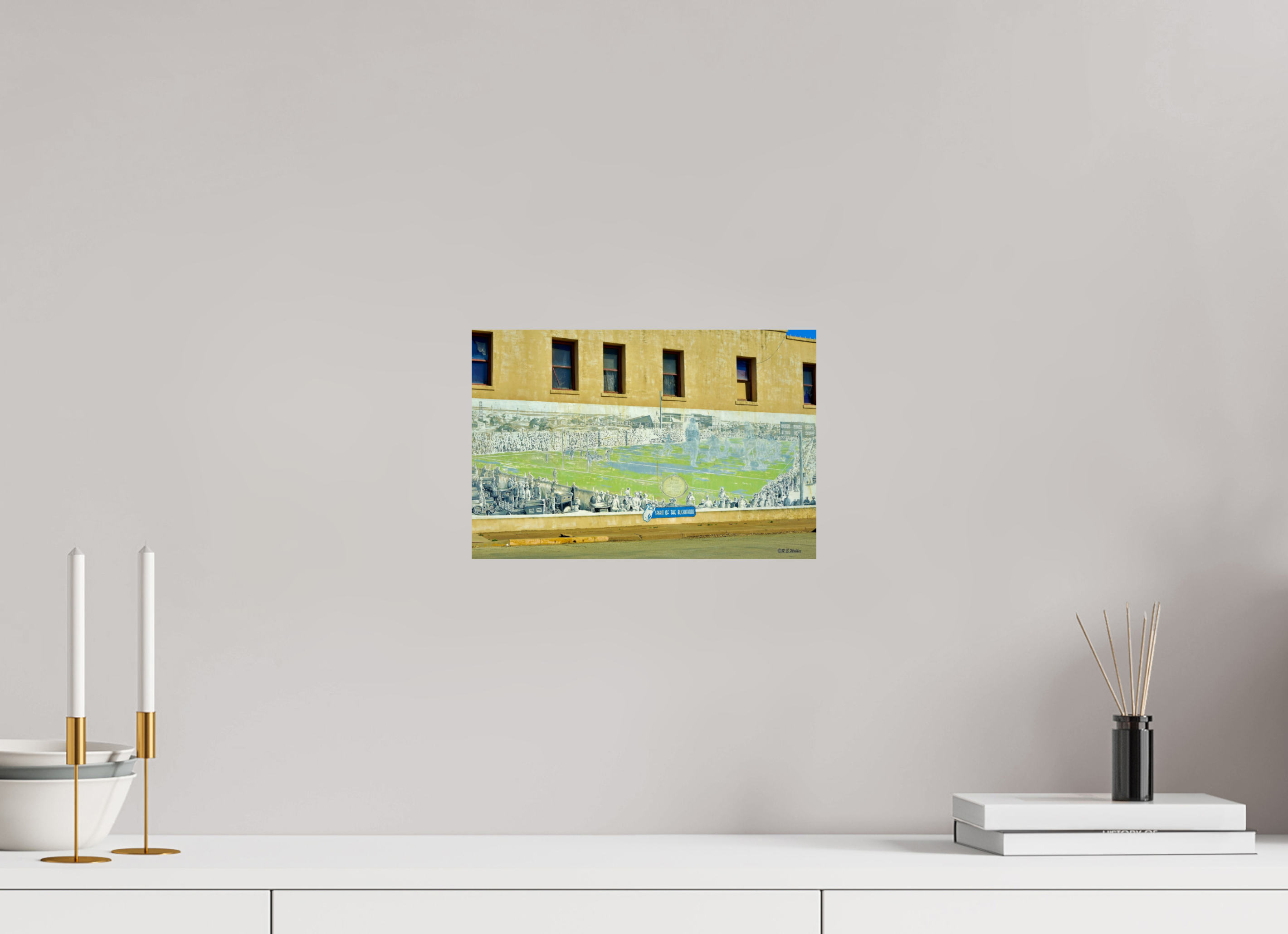 12 x 8″, Glossy Print without border Football Mural Breckenridge, TX