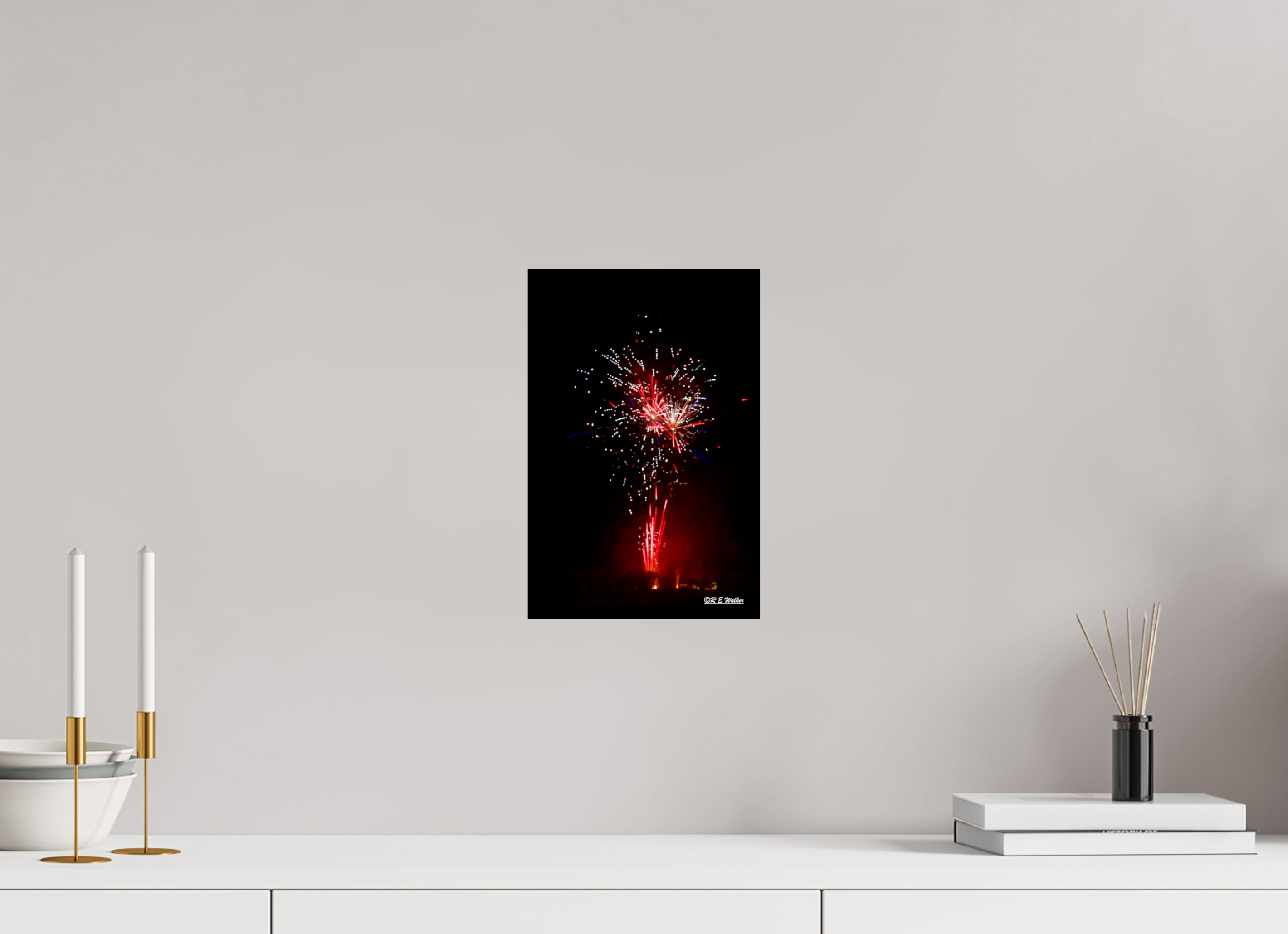 8 x 12″, acrylic-noframe-glossy Light Bulb Fireworks