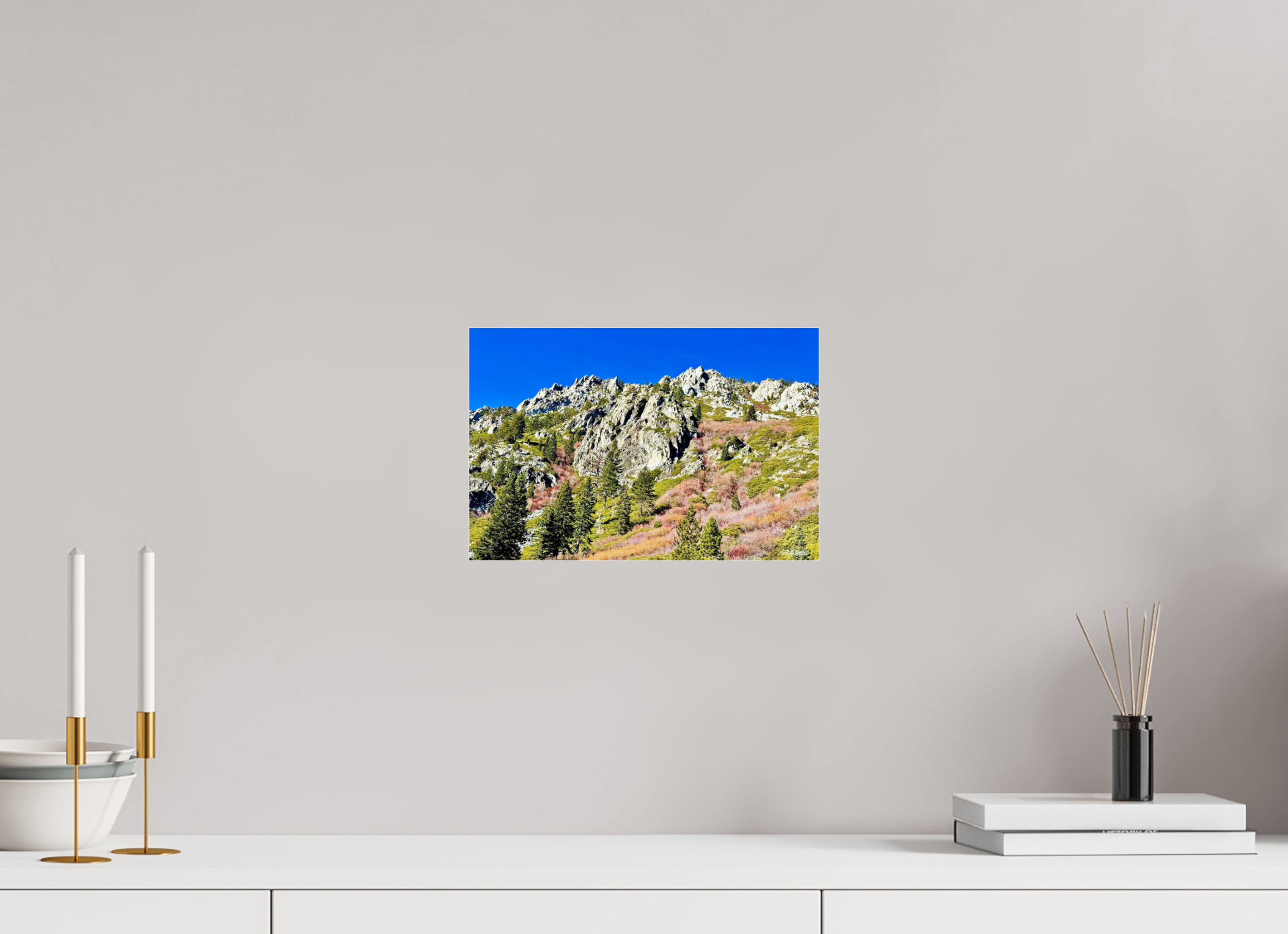 12 x 8″, Photo Print Under Acrylic Glass Emerald Bay Mountain View