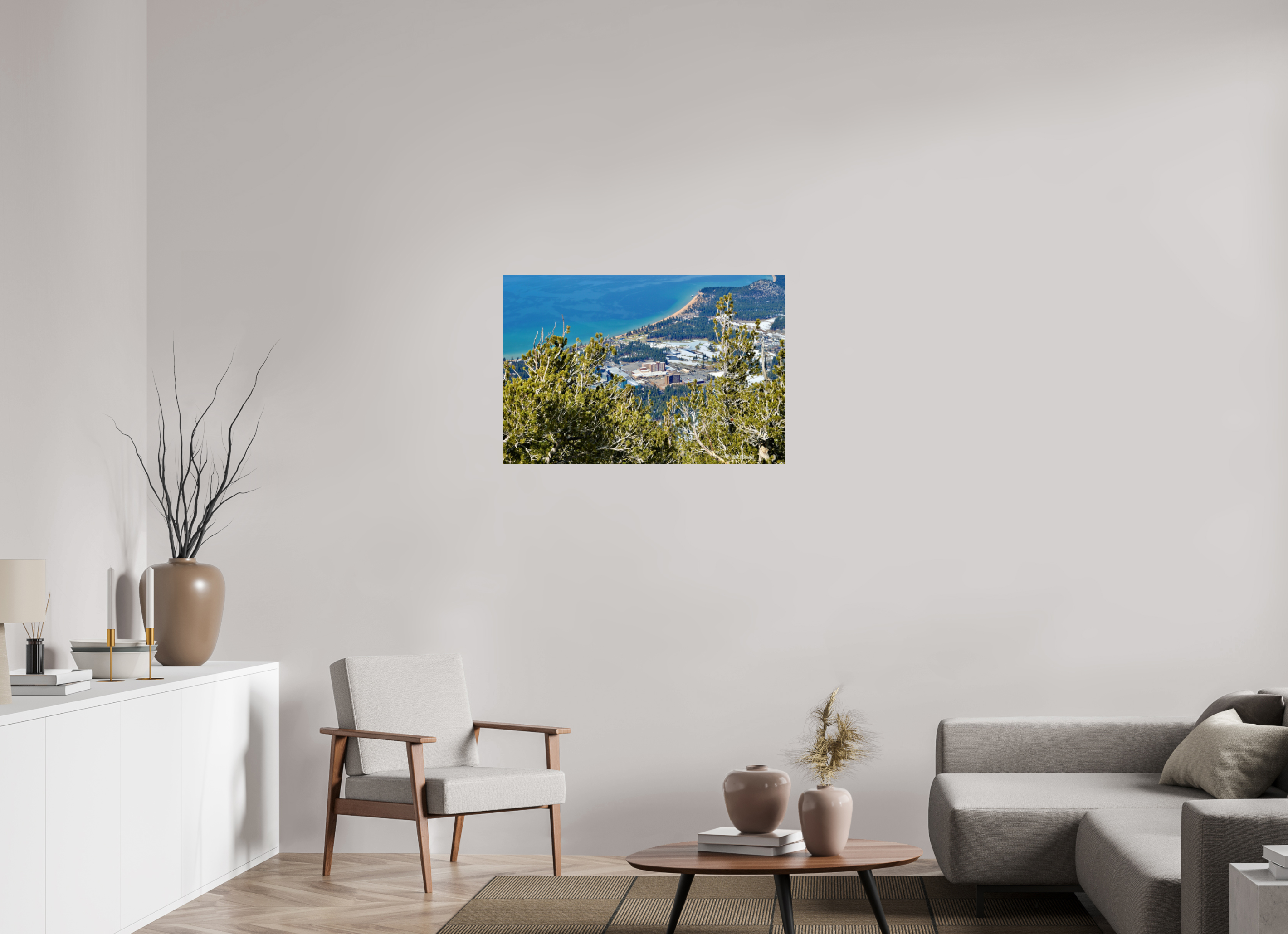 36 x 24″, acrylic-noframe-glossy View from Heavenly Mountain to city below