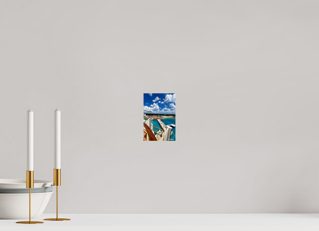 4 x 6″, Glossy Print without border Ship docked view in Cozumel
