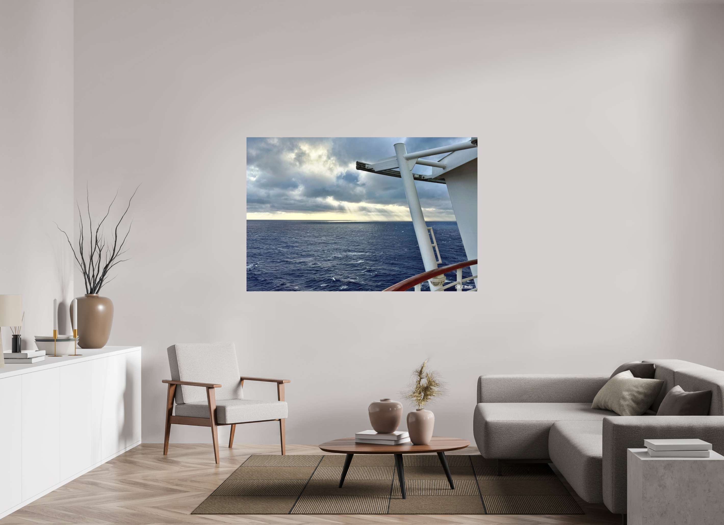 66 x 44″, Aluminum Sunlight coming through Clouds