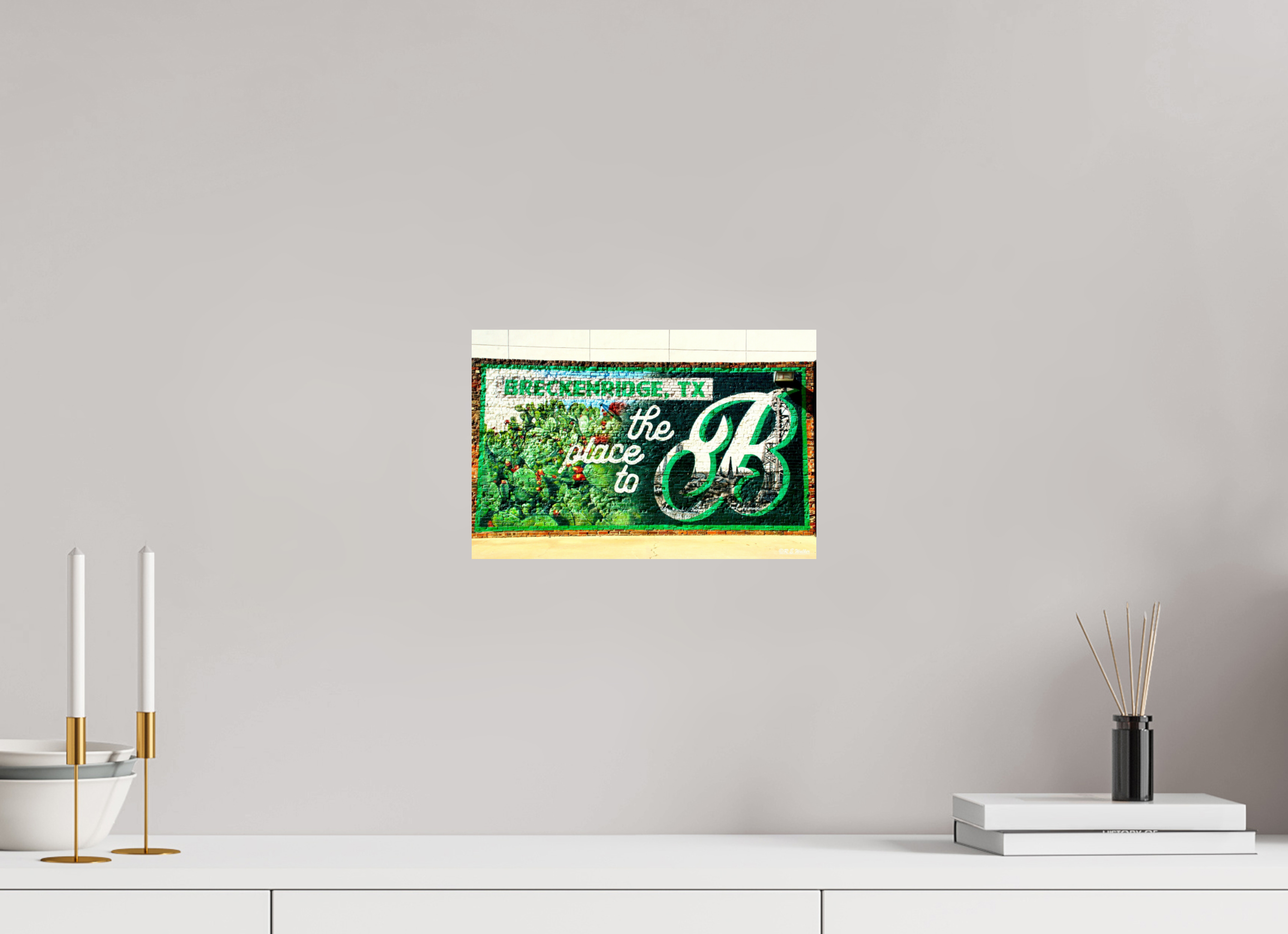 12 x 8″, Glossy Print without border Place to B Mural