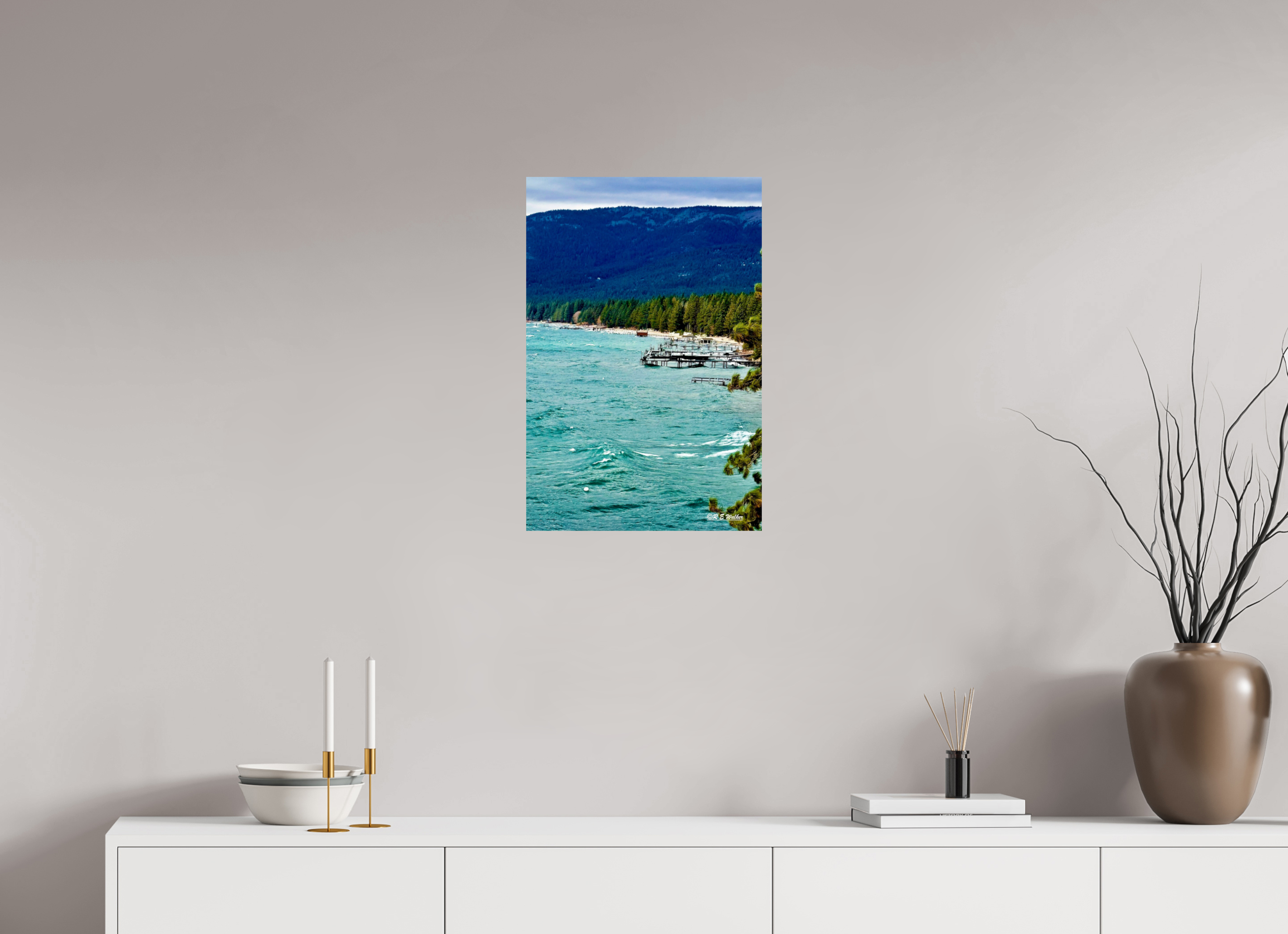 16 x 24″, Glossy Print without border Docks at Incline Village