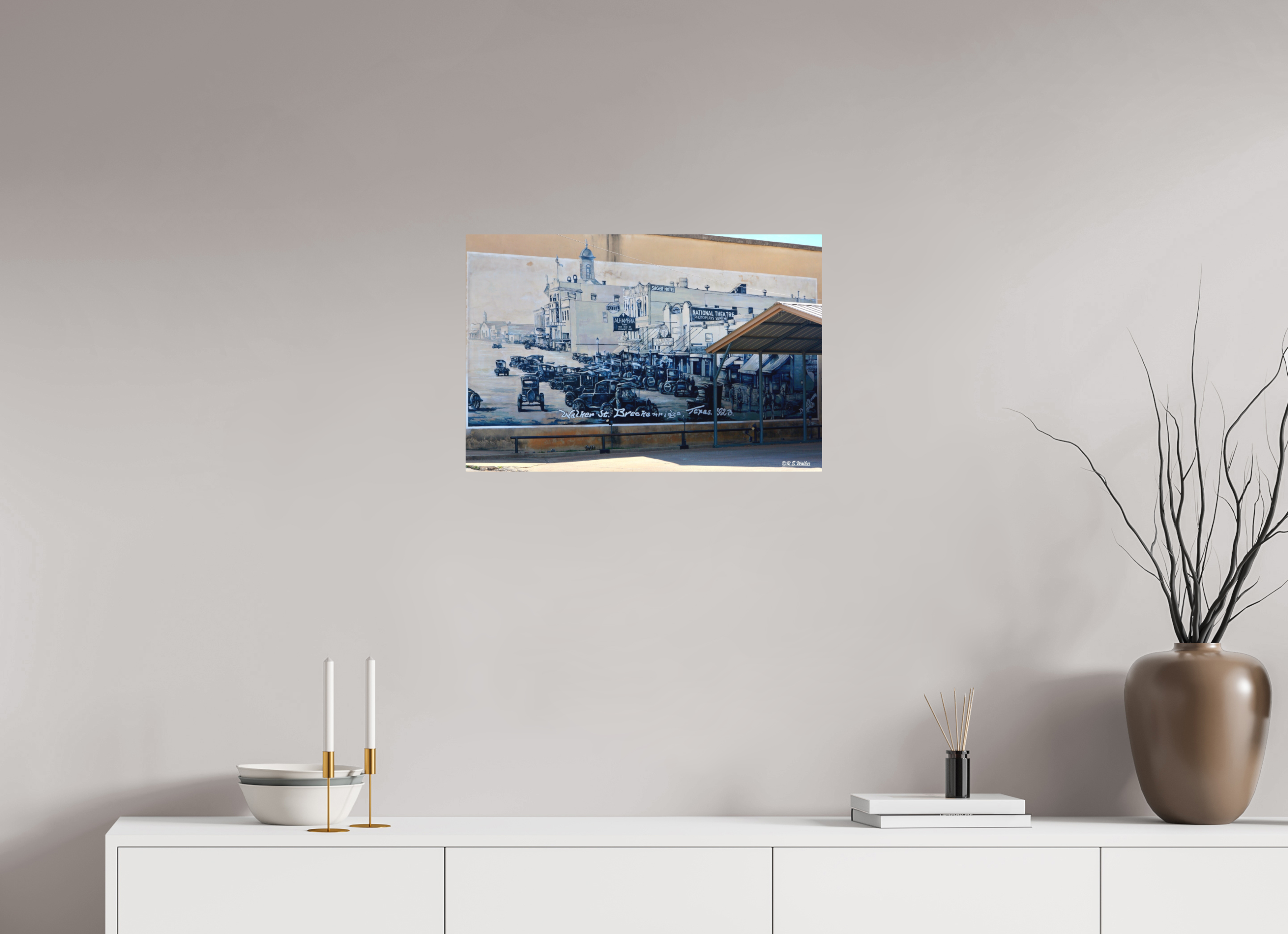 24 x 16″, Aluminum Old Breckenridge Town Mural