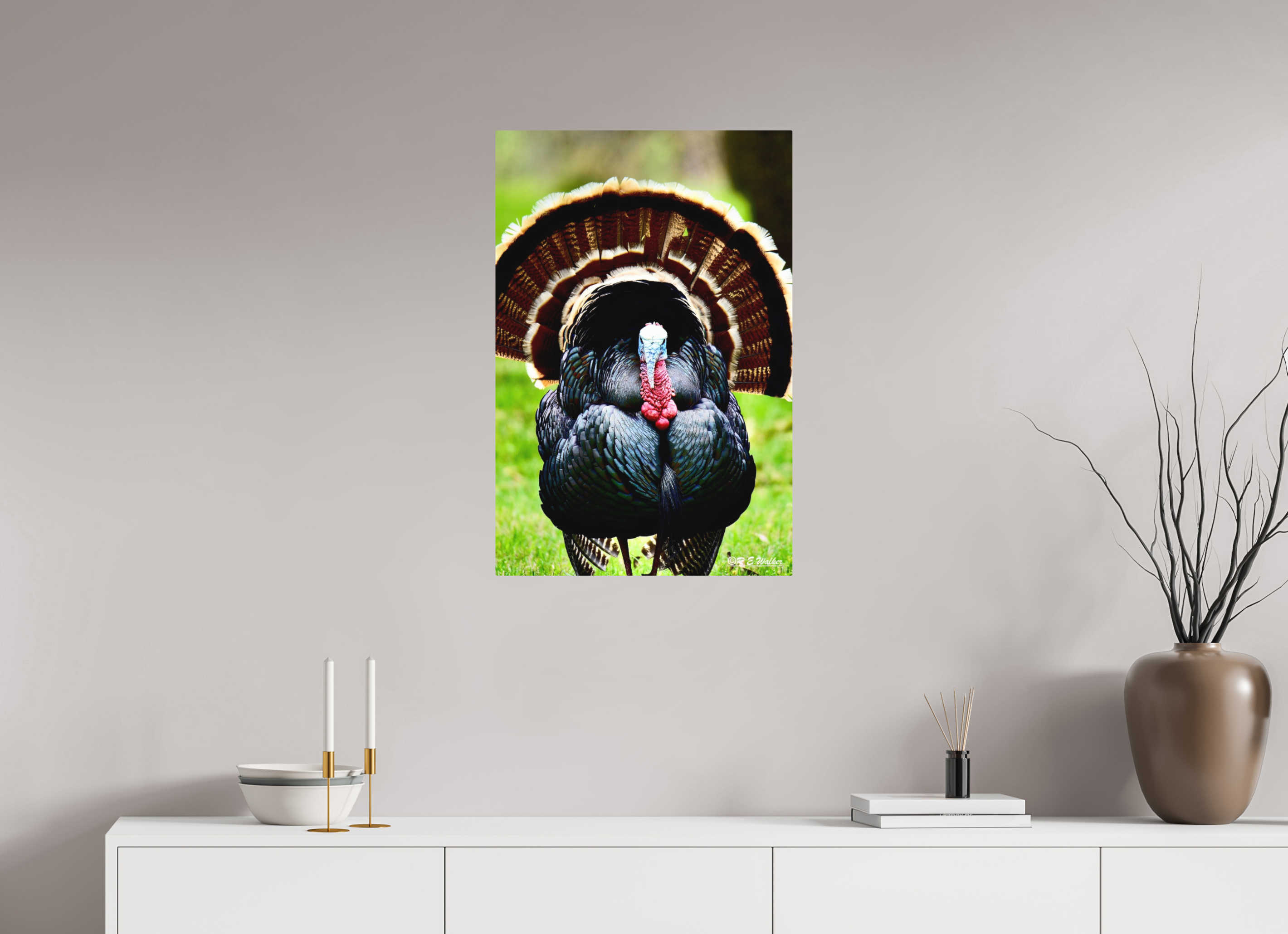 20 x 30″, Aluminum Turkey Headon
