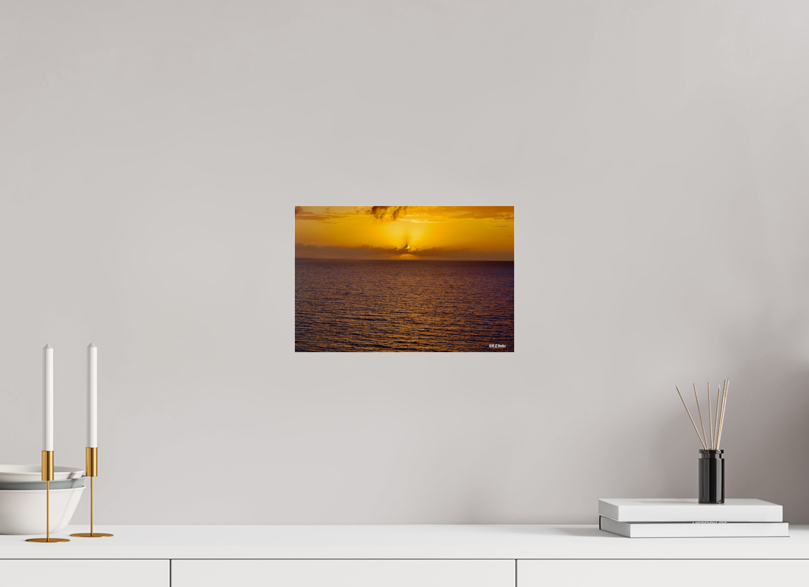 12 x 8″, acrylic-noframe-glossy Sunset at Sea