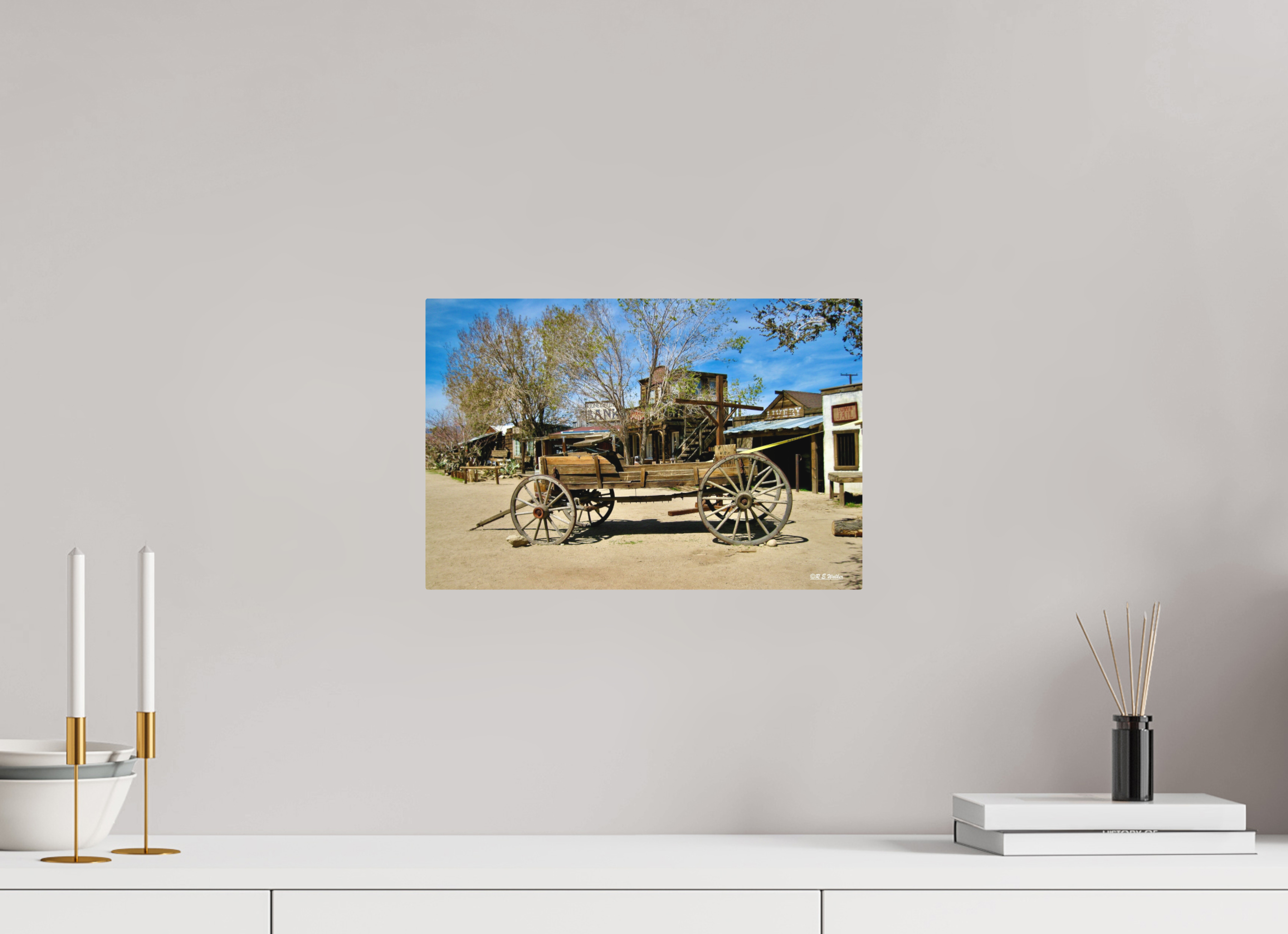 15 x 10″, Aluminum Old Wagon in Pioneer Town, CA