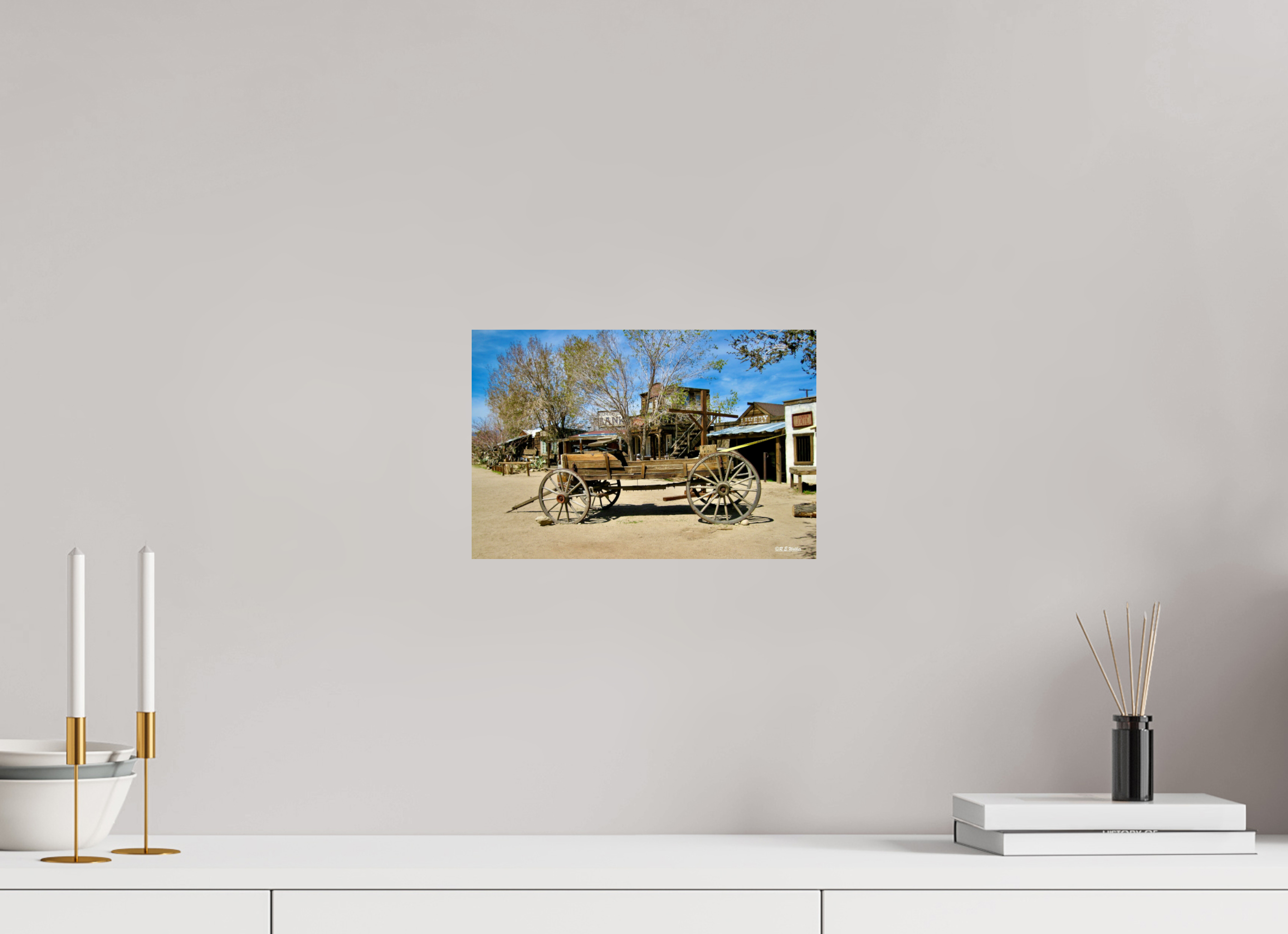 12 x 8″, Glossy Print without border Old Wagon in Pioneer Town, CA