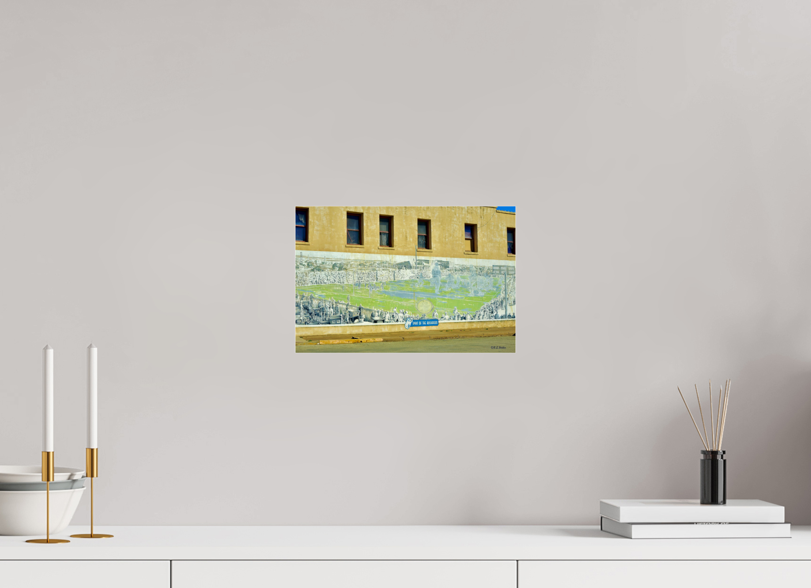 12 x 8″, acrylic-noframe-glossy Football Mural Breckenridge, TX