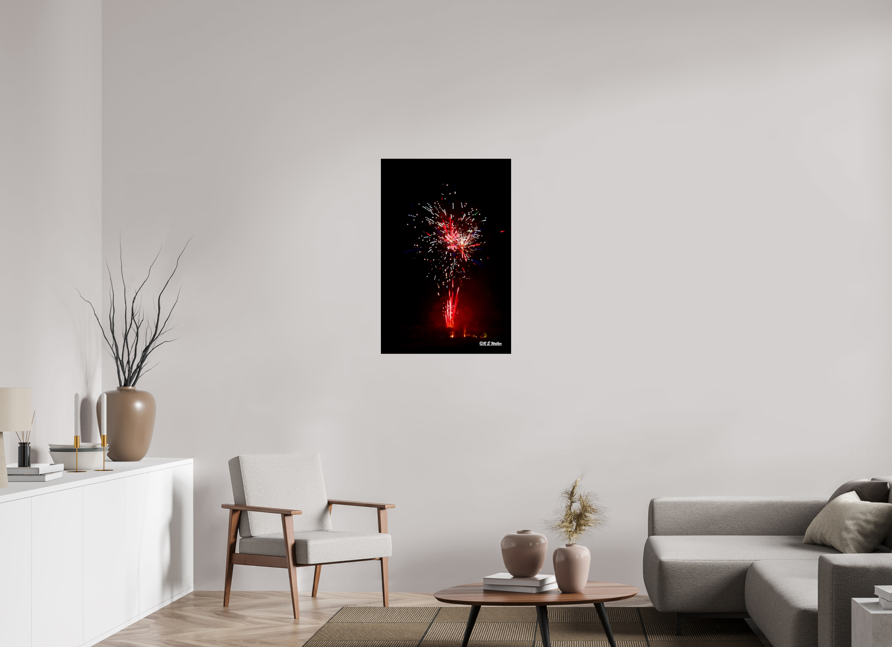 24 x 36″, Glossy Print without border Light Bulb Fireworks