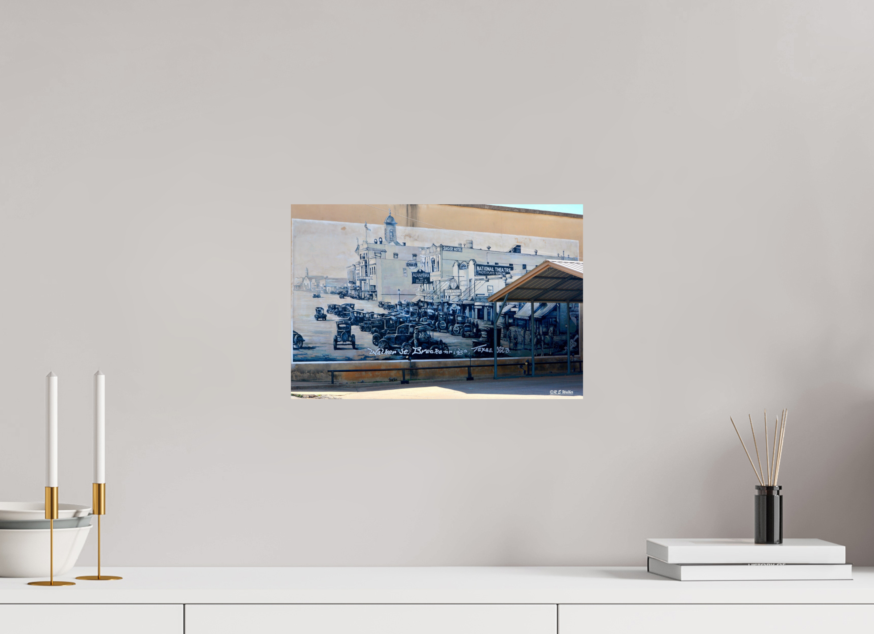15 x 10″, Glossy Print without border Old Breckenridge Town Mural