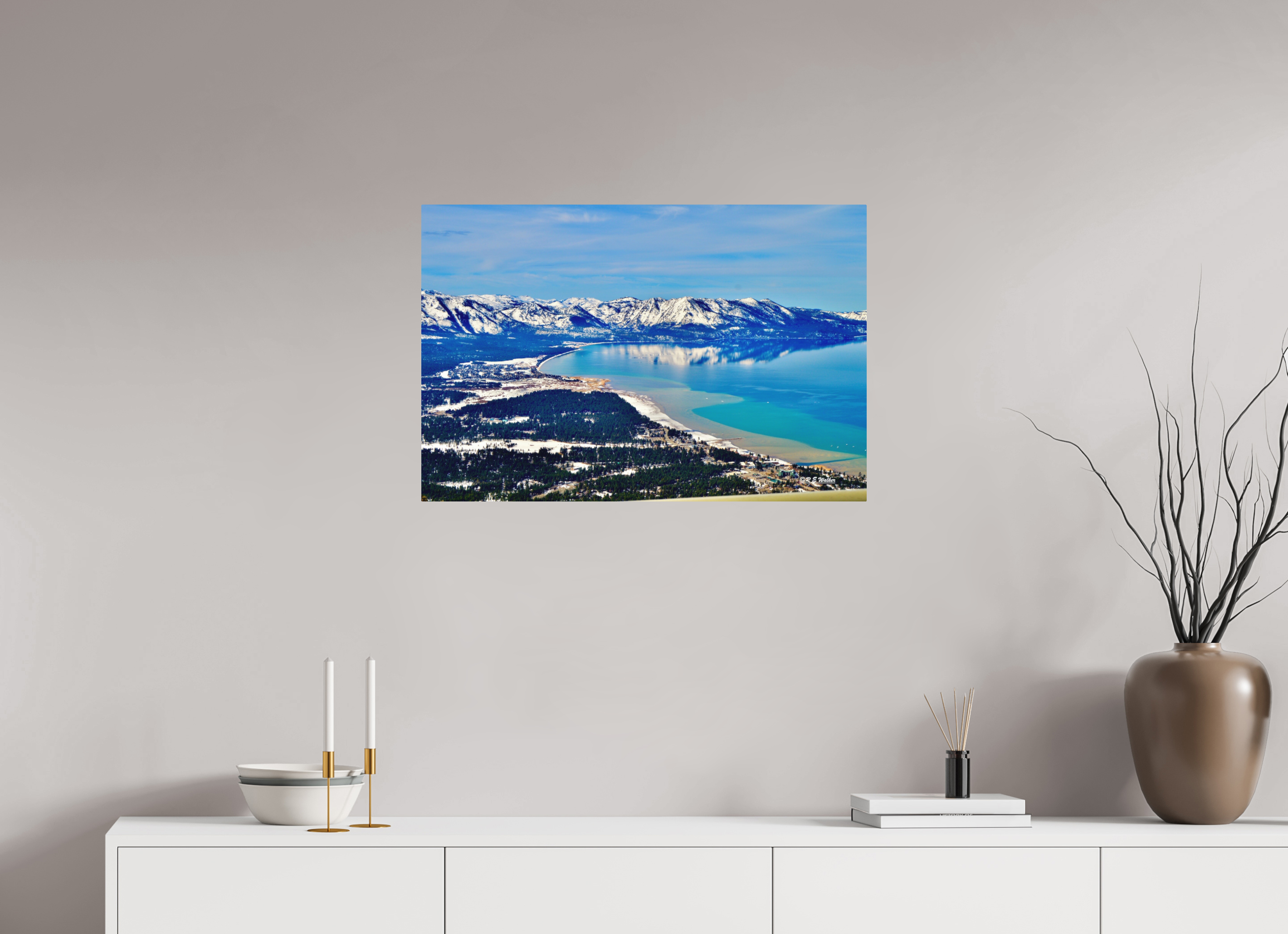 30 x 20″, Aluminum Lake Tahoe