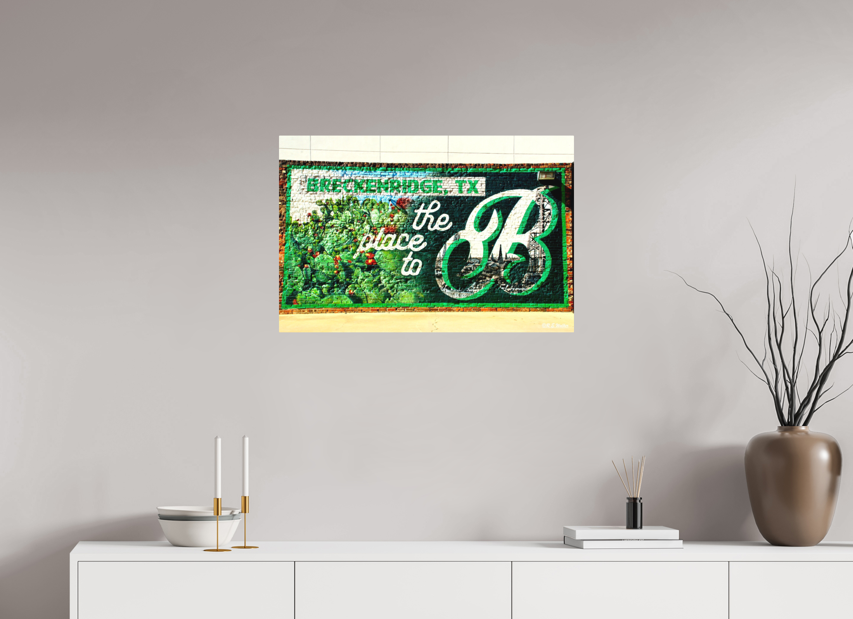 30 x 20″, Aluminum Place to B Mural