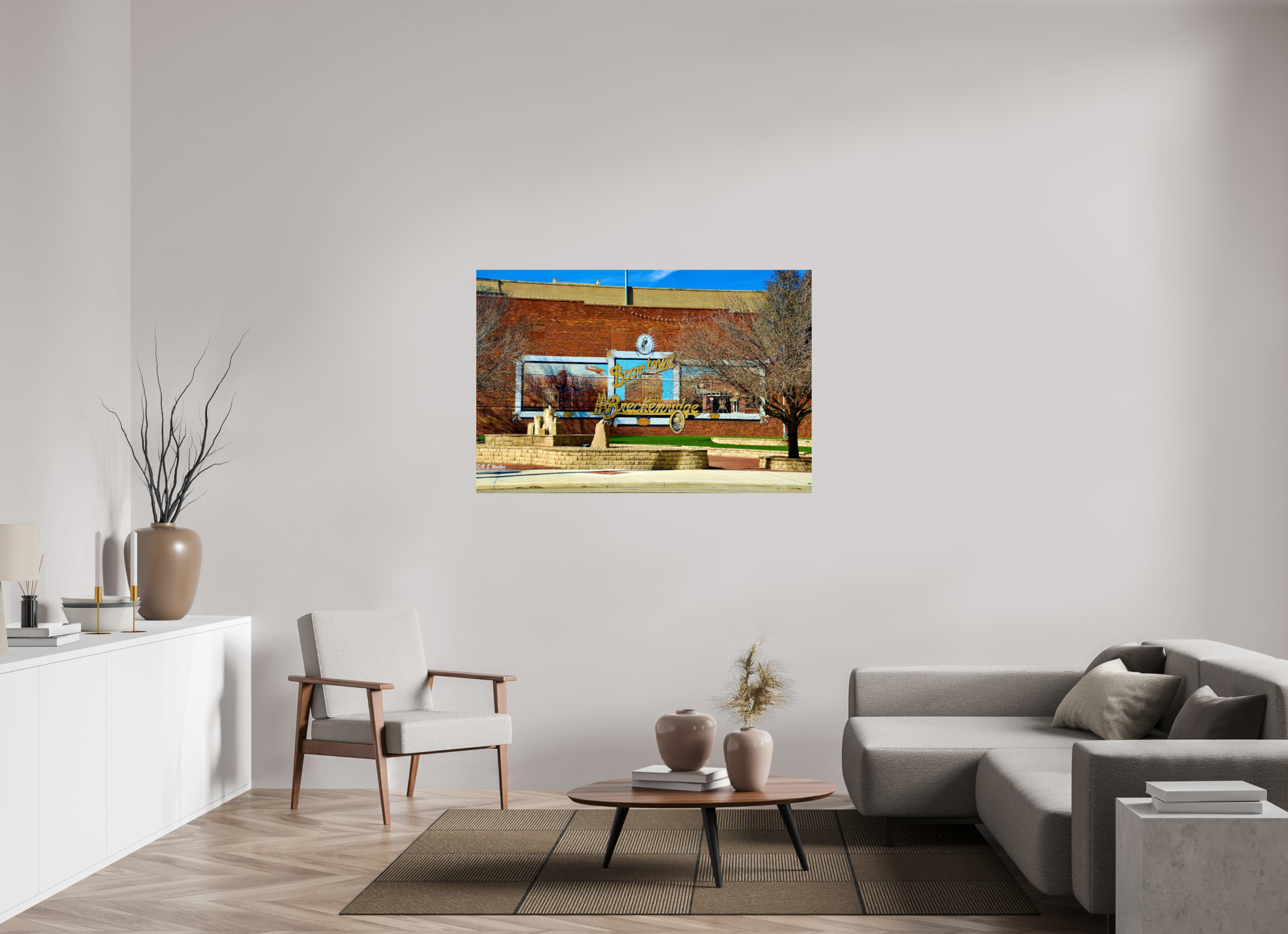 54 x 36″, Glossy Print without border Breckenridge, TX Downtown Entry Mural