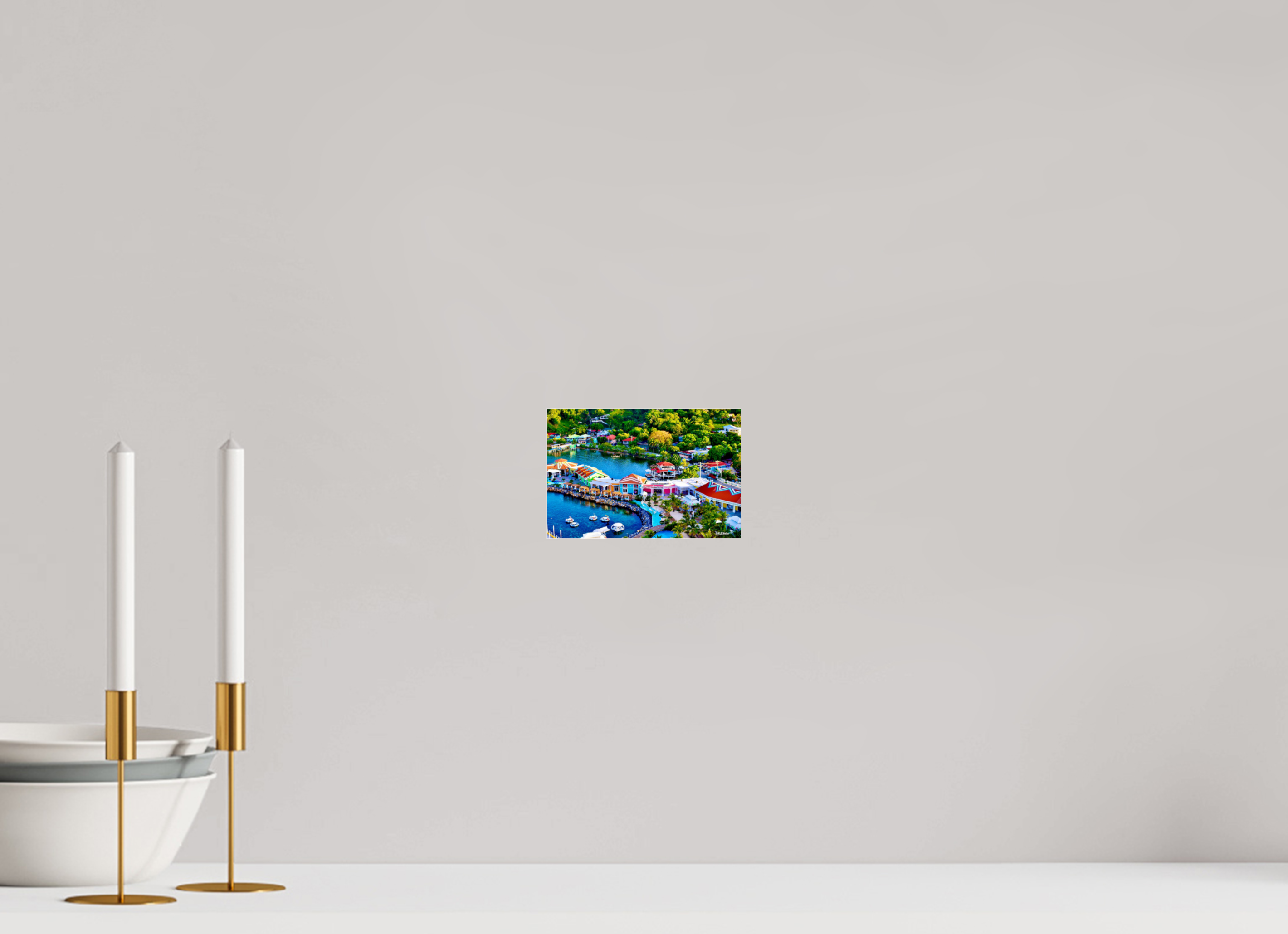 6 x 4″, acrylic-noframe-glossy Roatan Port