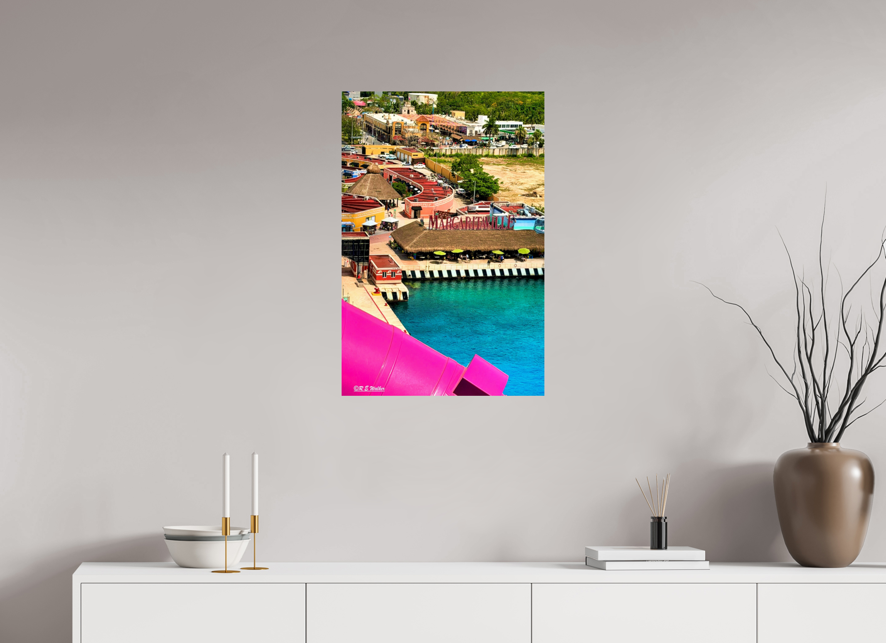 20 x 30″, Glossy Print without border Docked in Cozumel