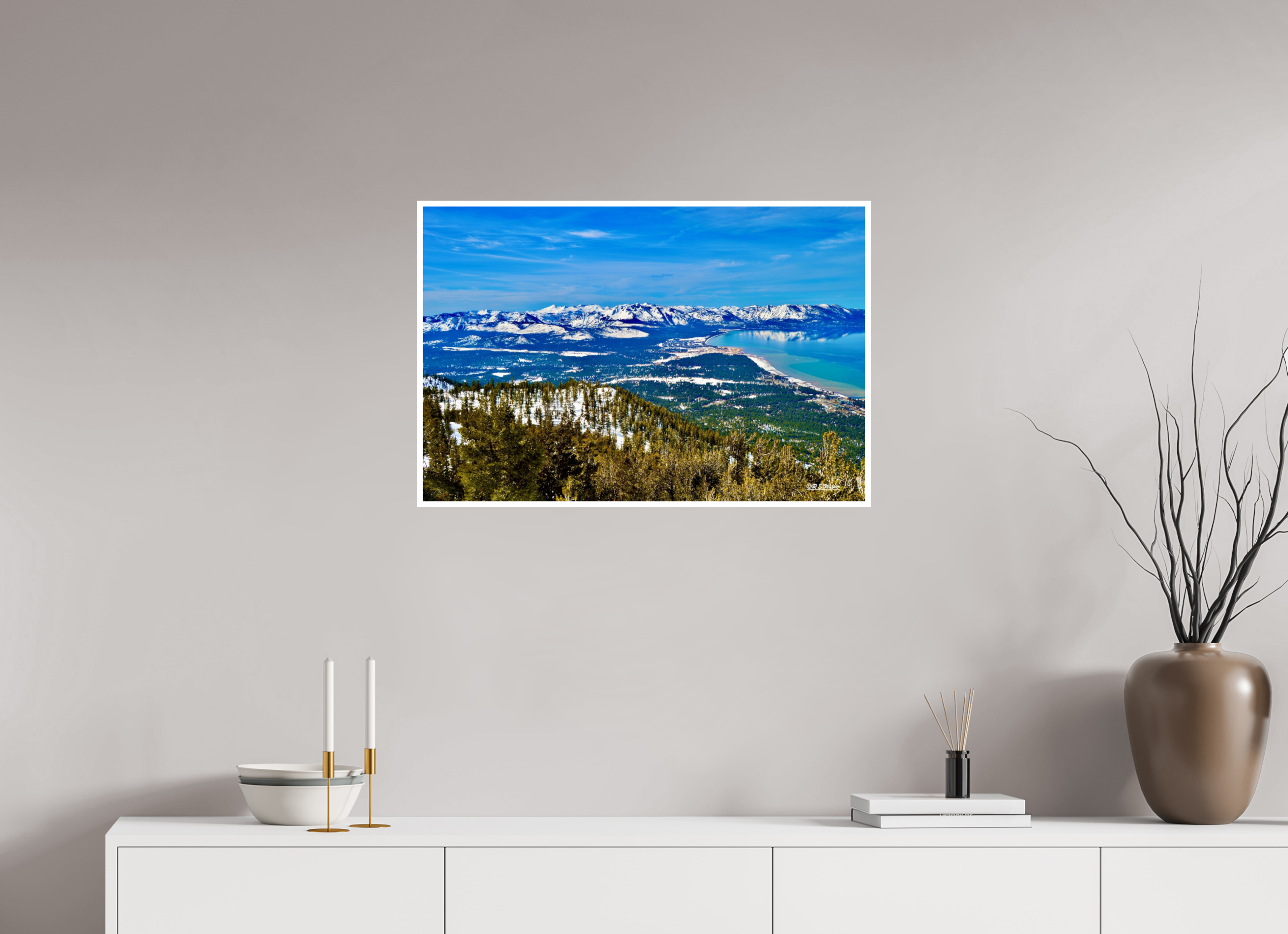 30 x 20″, Print with 0.4in white border Lake Tahoe Partial View