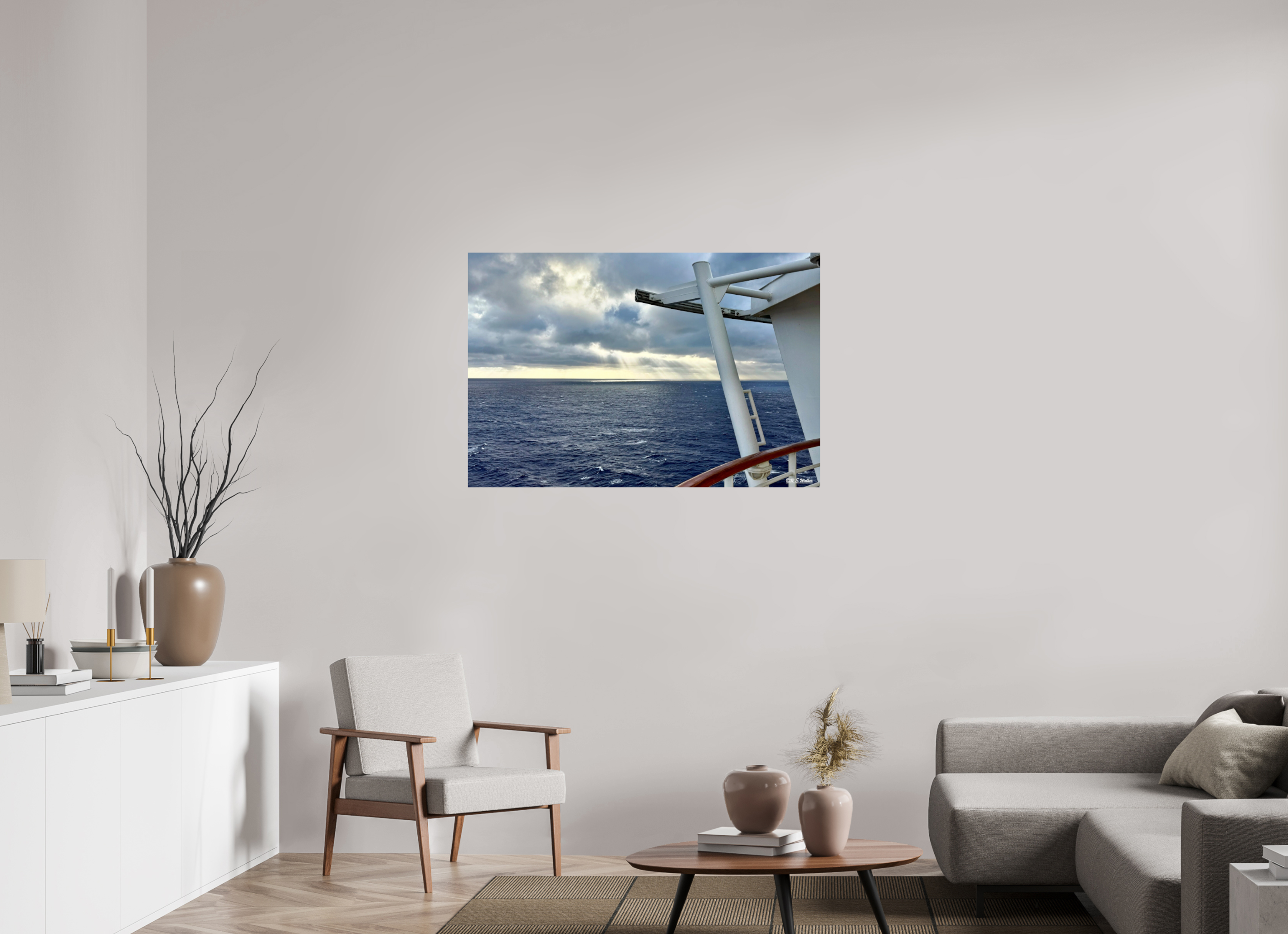 45 x 30″, Glossy Print without border Sunlight coming through Clouds