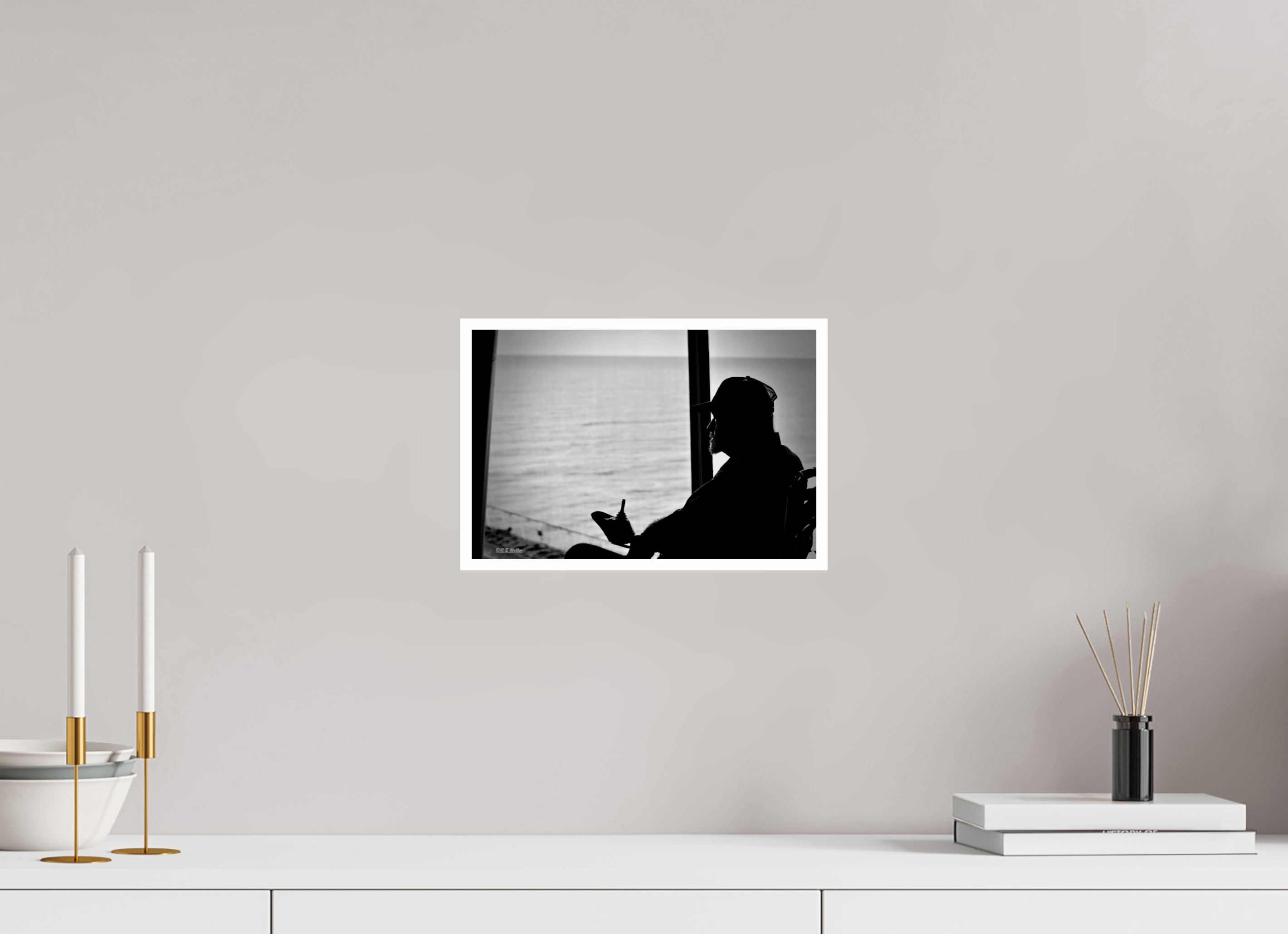 12 x 8″, Print with 0.4in white border Watching the Sea
