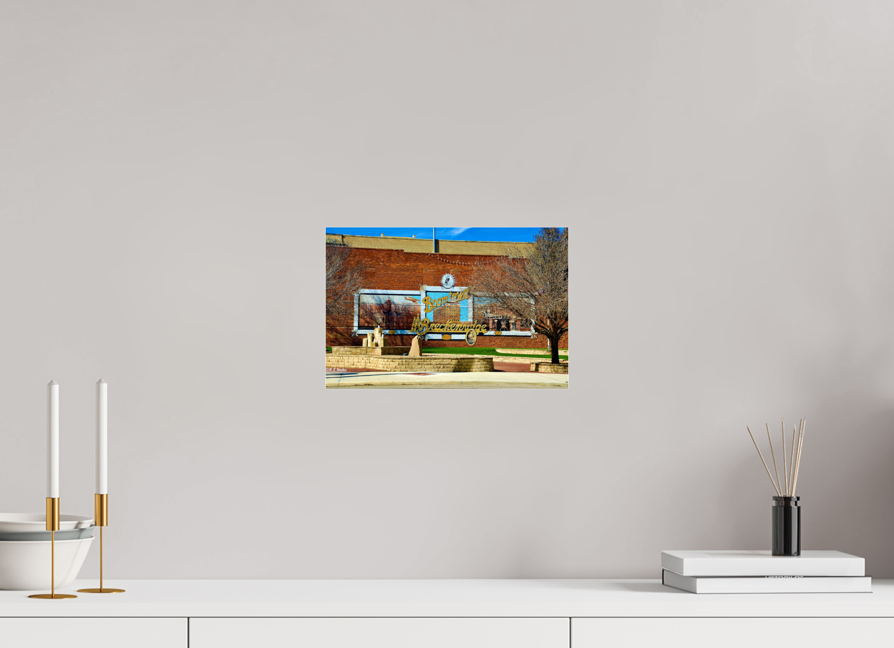 12 x 8″, acrylic-noframe-glossy Breckenridge, TX Downtown Entry Mural
