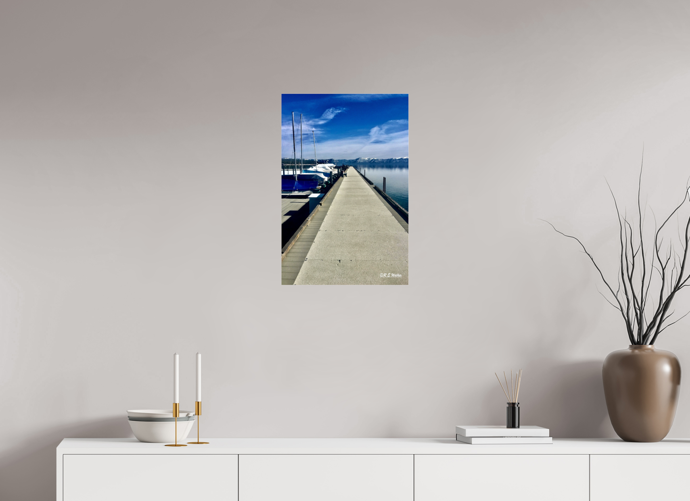 16 x 24″, acrylic-noframe-glossy Tahoe City Marina
